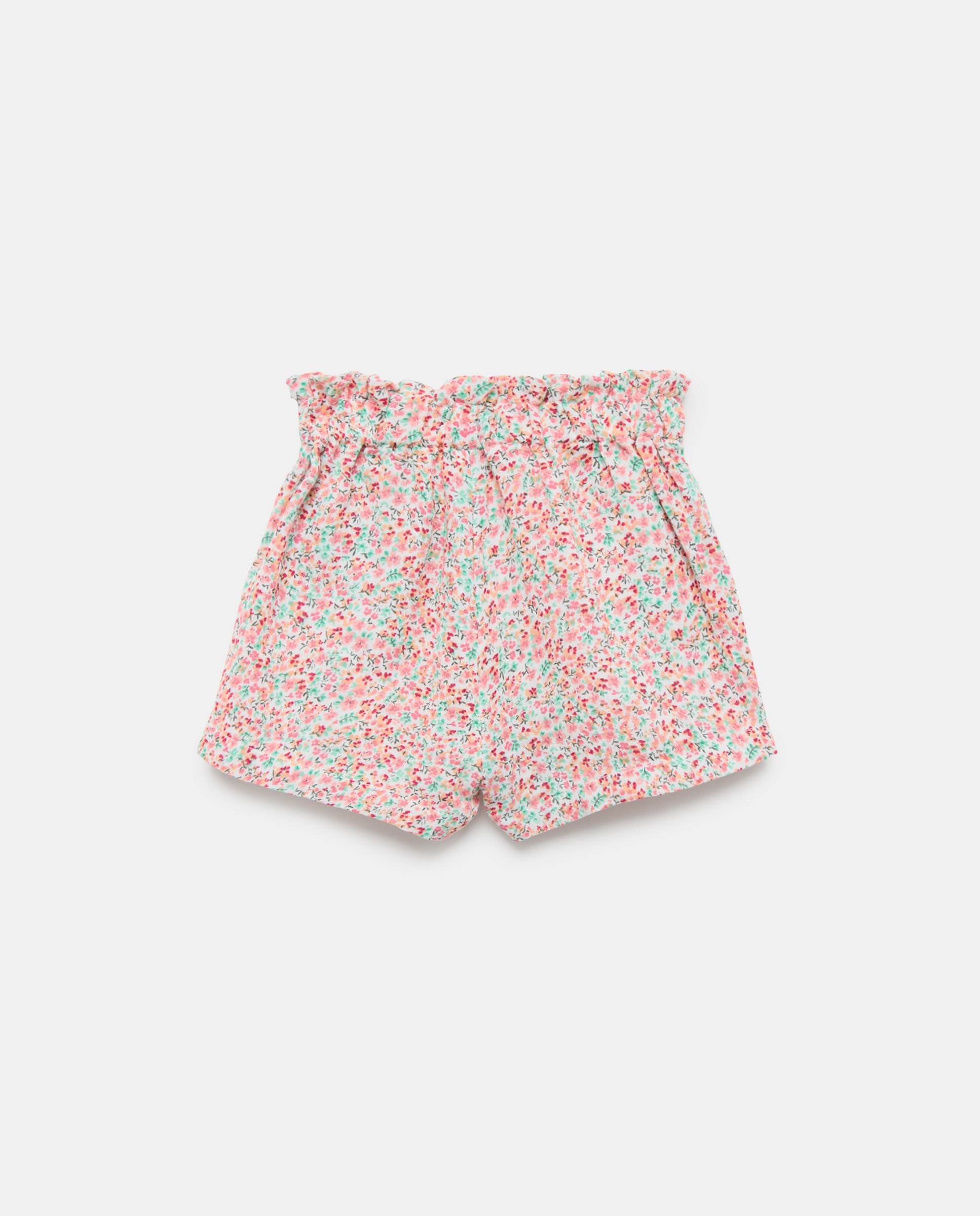 Short bebé niña de lino set Blanco roto-2