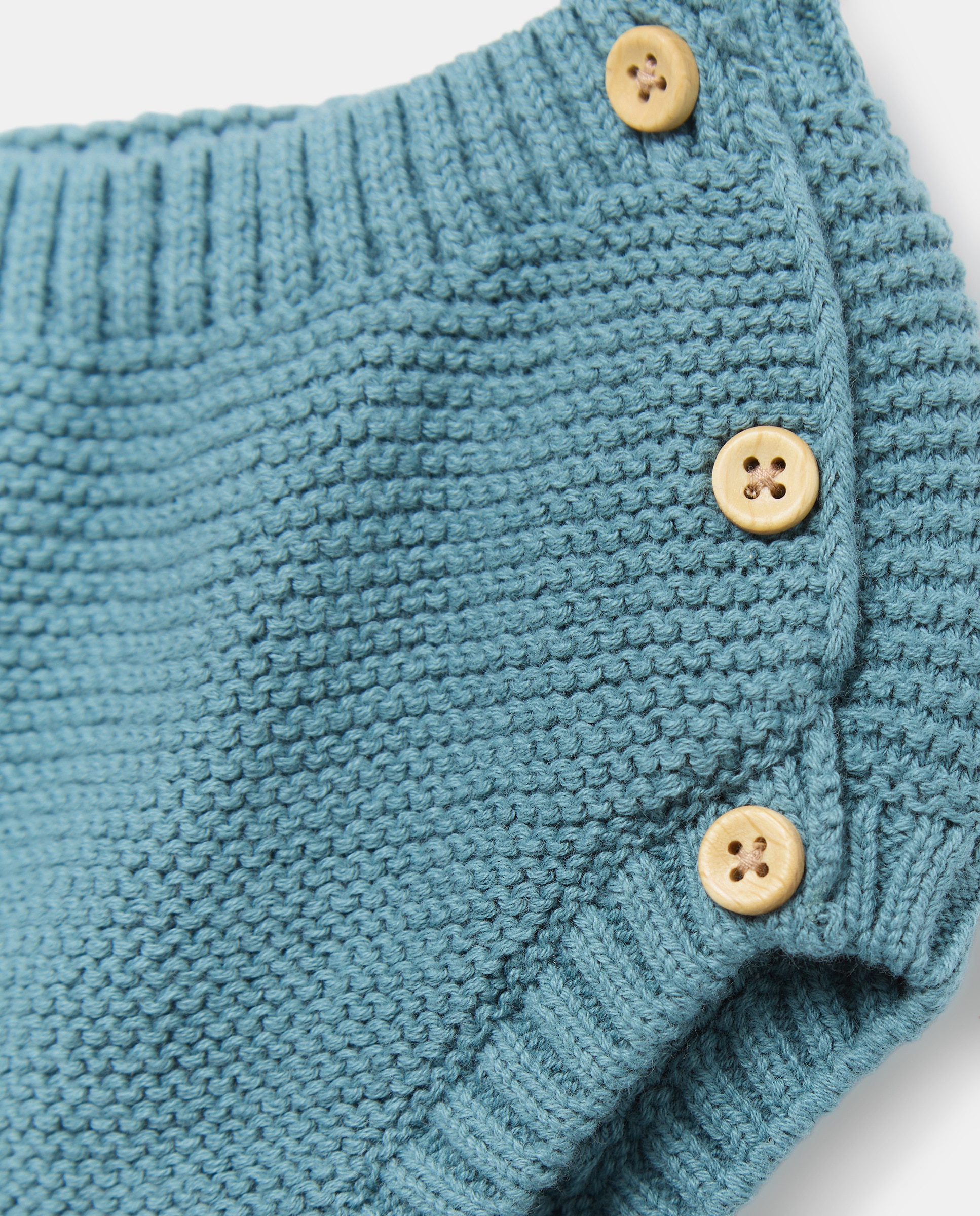 Culetin de recién nacido de tricot Verde Pato-3