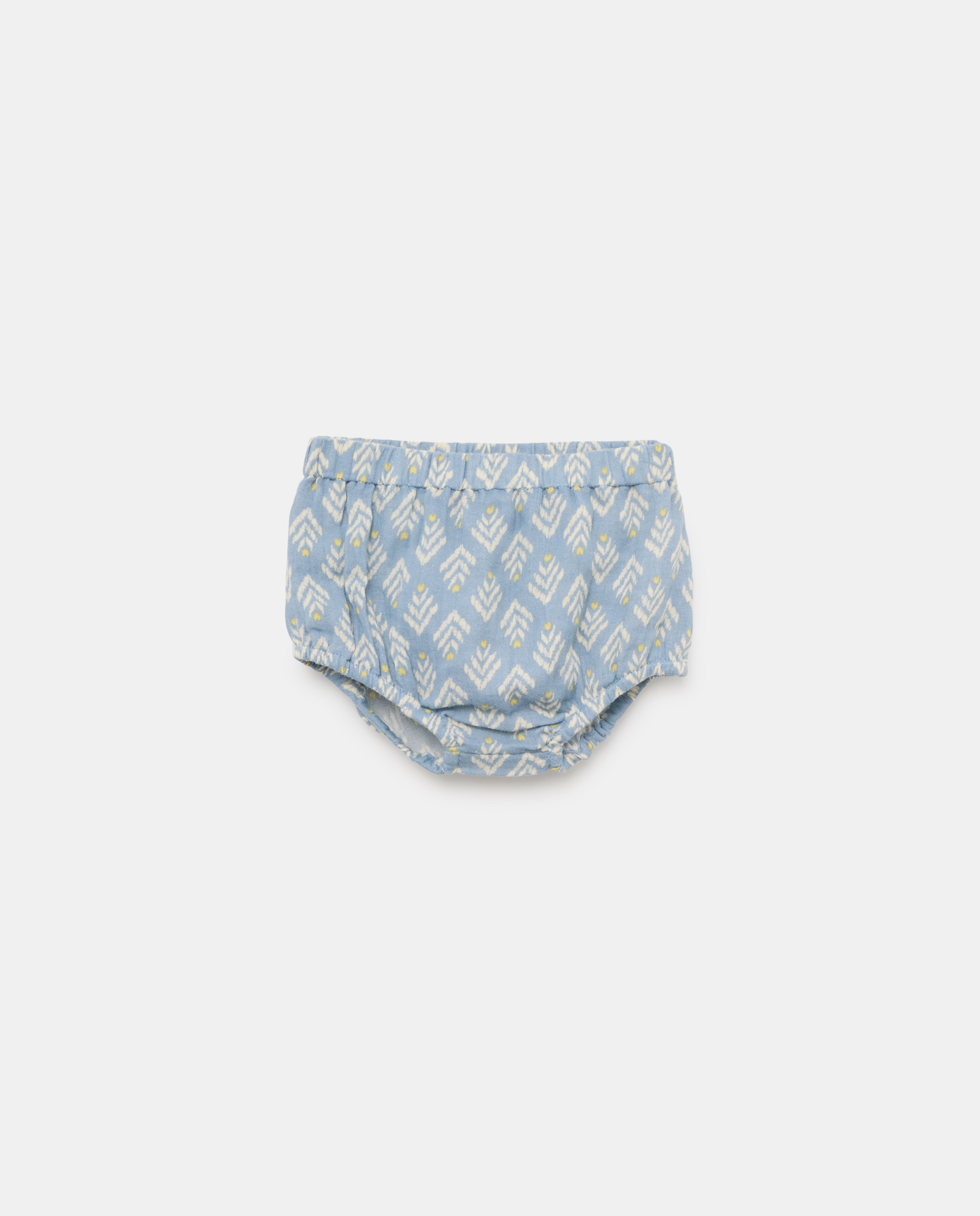 Conjunto de recién nacido étnico gasa 400 Azul-3