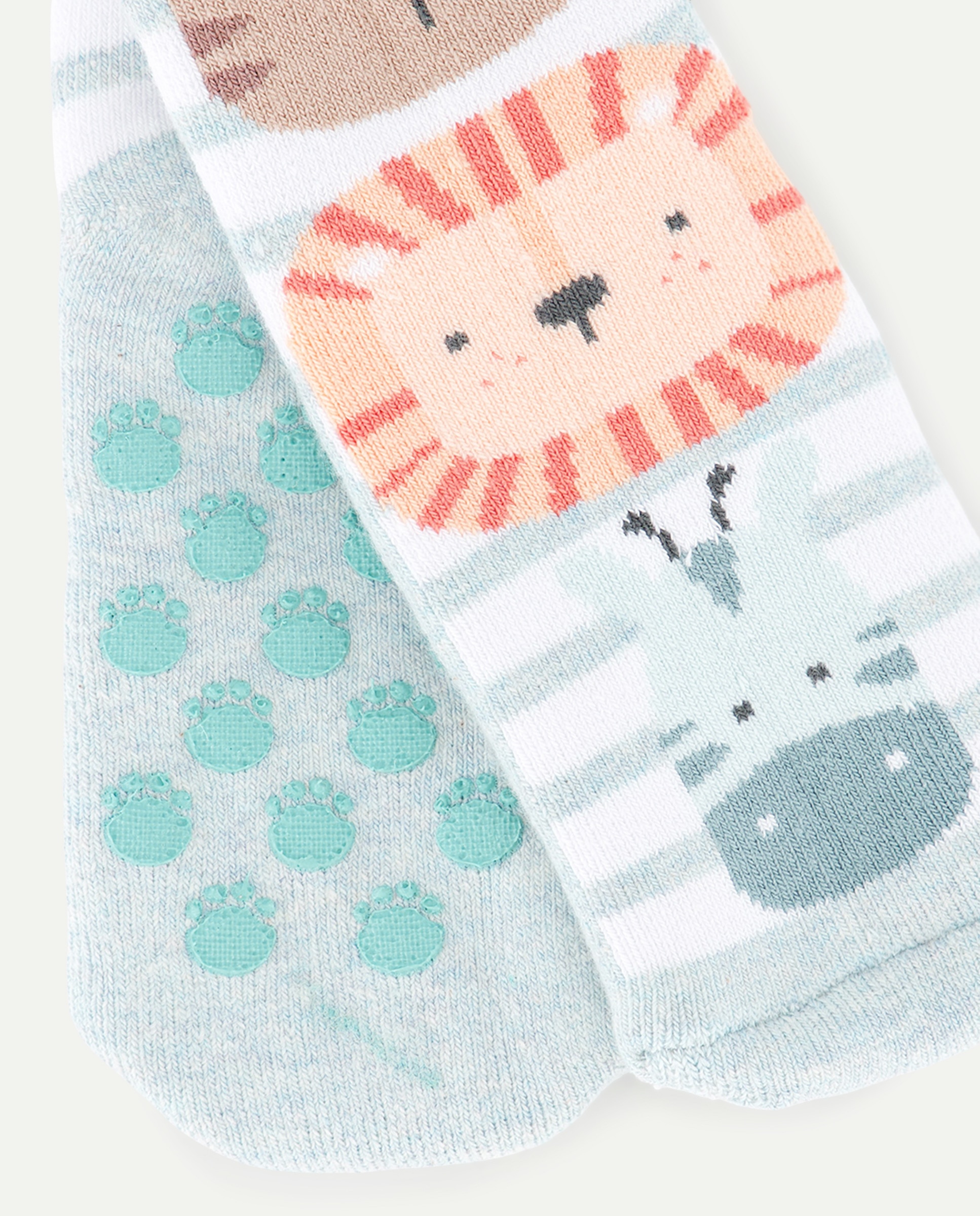 Meias Antiderrapantes de Bebé Multicolor-3