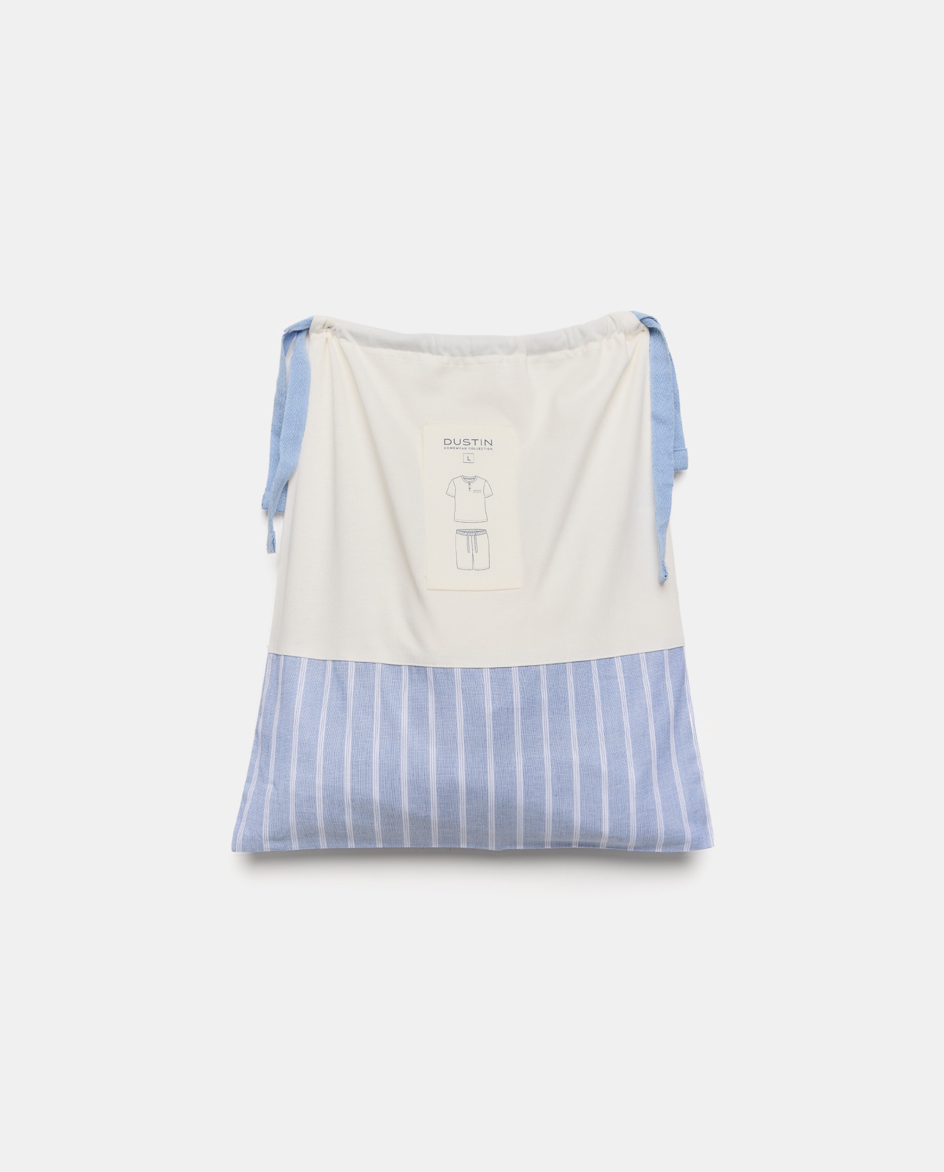 Pijama Misto Curto Azul-claro-5