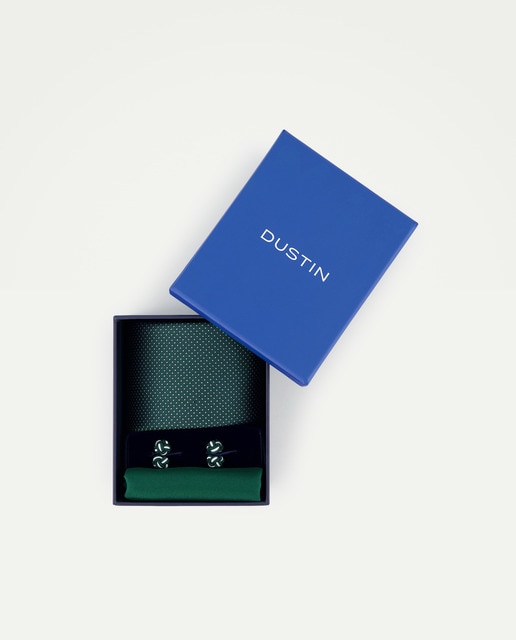 Imagem 0 de Estojo com Gravata de Seda, Botões de Punho e Lenço