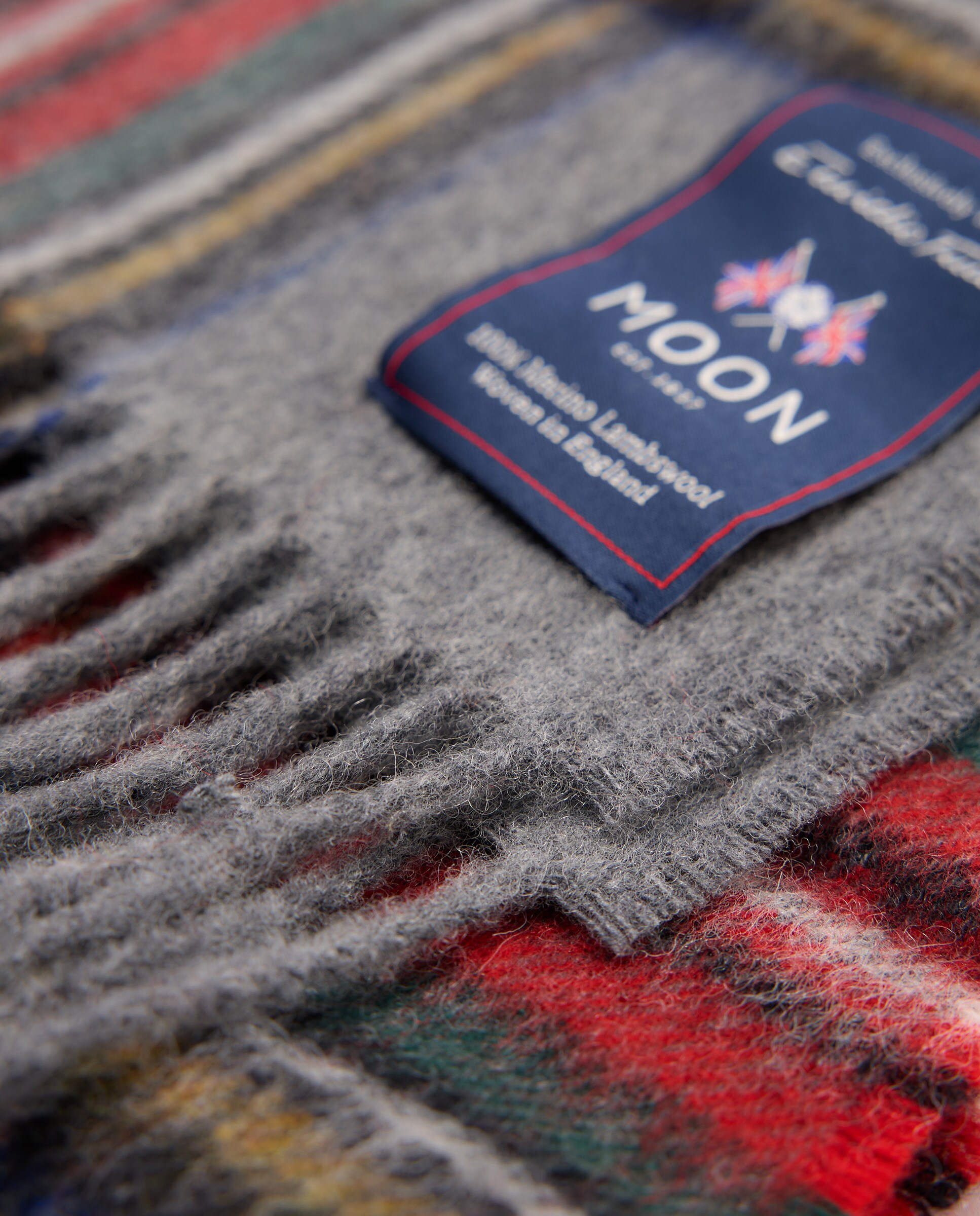 Cachecol de Lã Cinzento médio-3