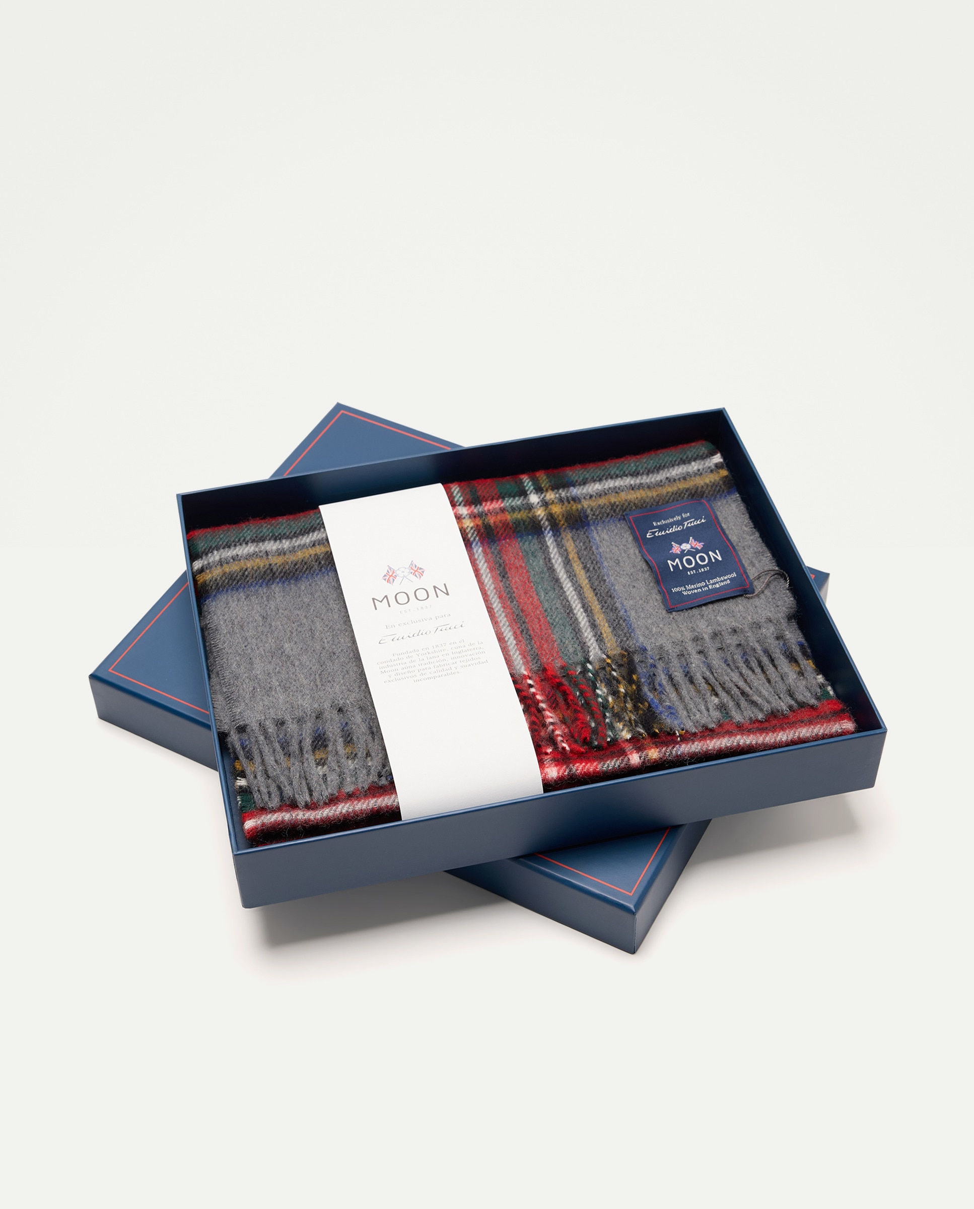 Cachecol de Lã Cinzento médio-4