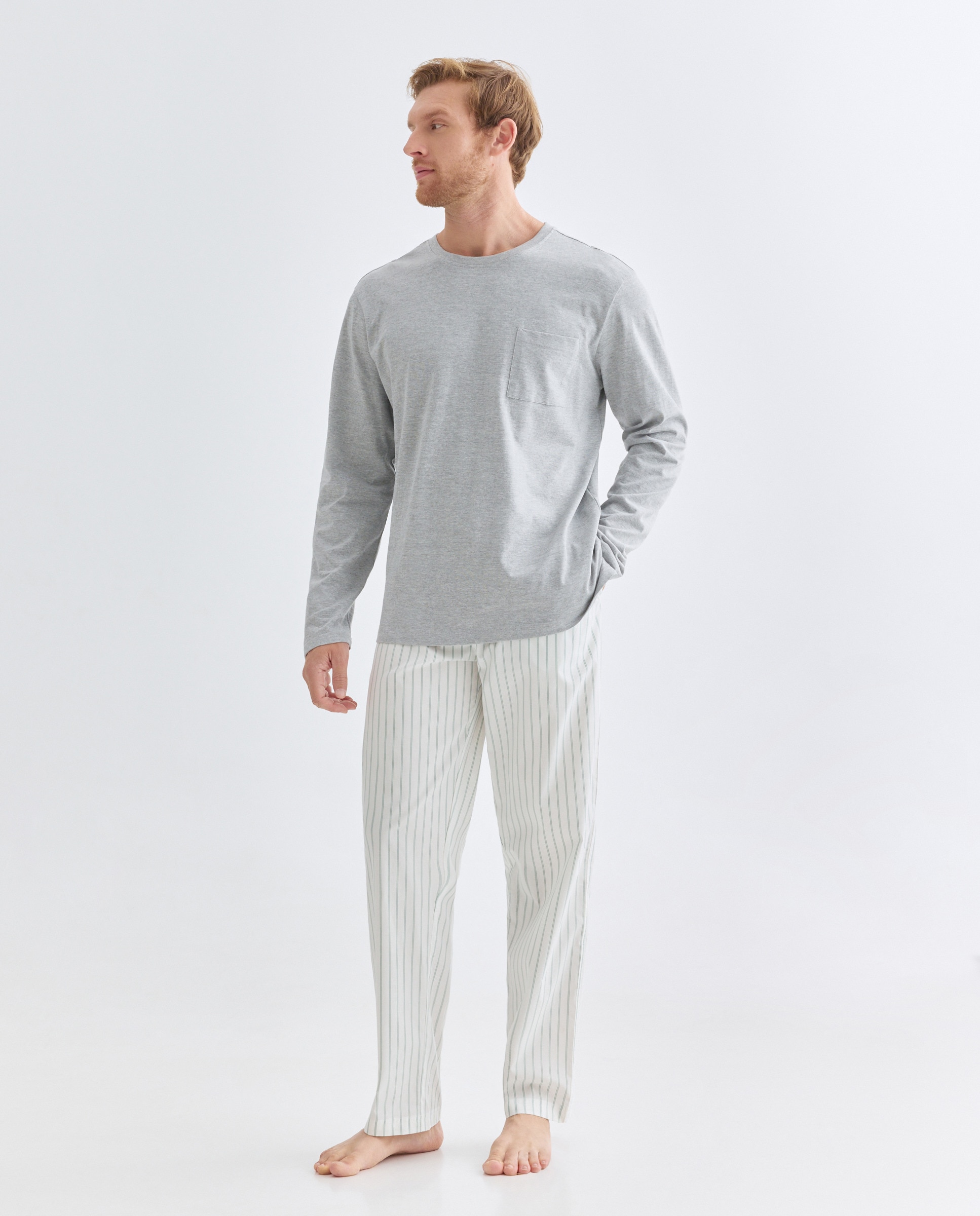 Imagen 0 de Pijama combinado manga larga Pantalón largo algodón