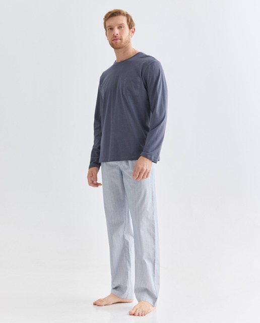 Imagen 0 de Pijama combinado manga larga Pantalón largo algodón