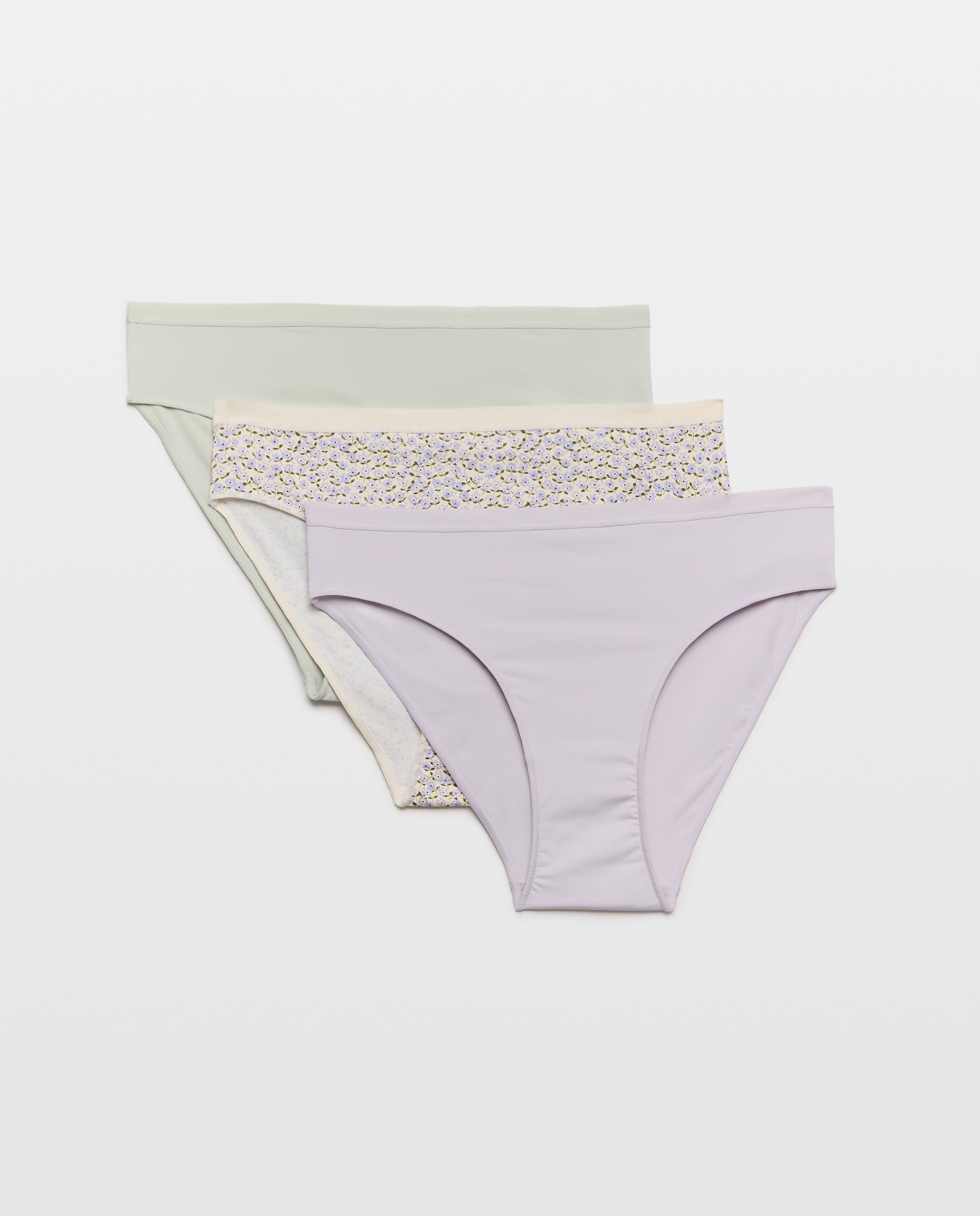 Pack de 3 Cuecas de Microfibra Floral Roxo-3
