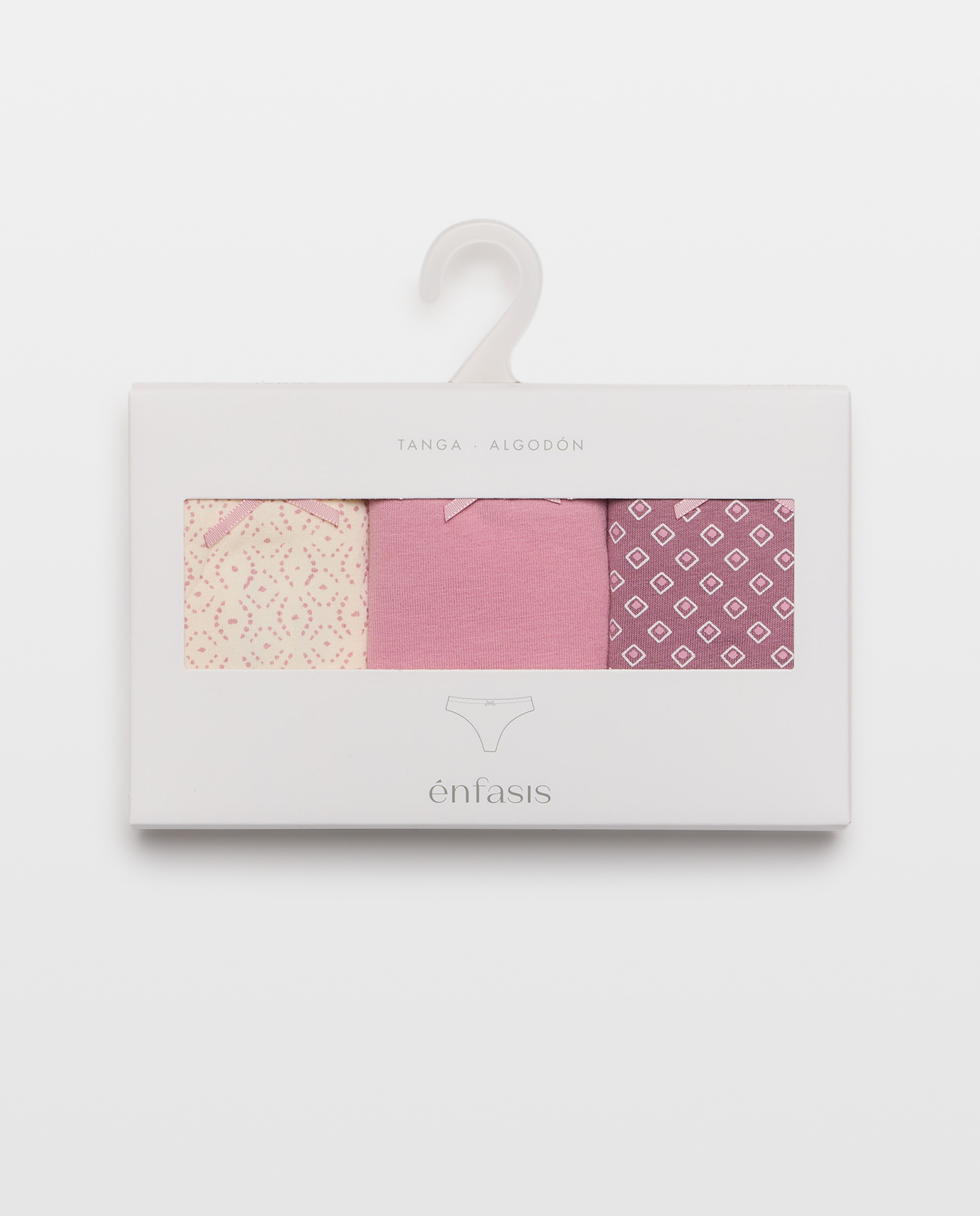 Pack de 3 Cuecas de Malha Geométrica Rosa-6