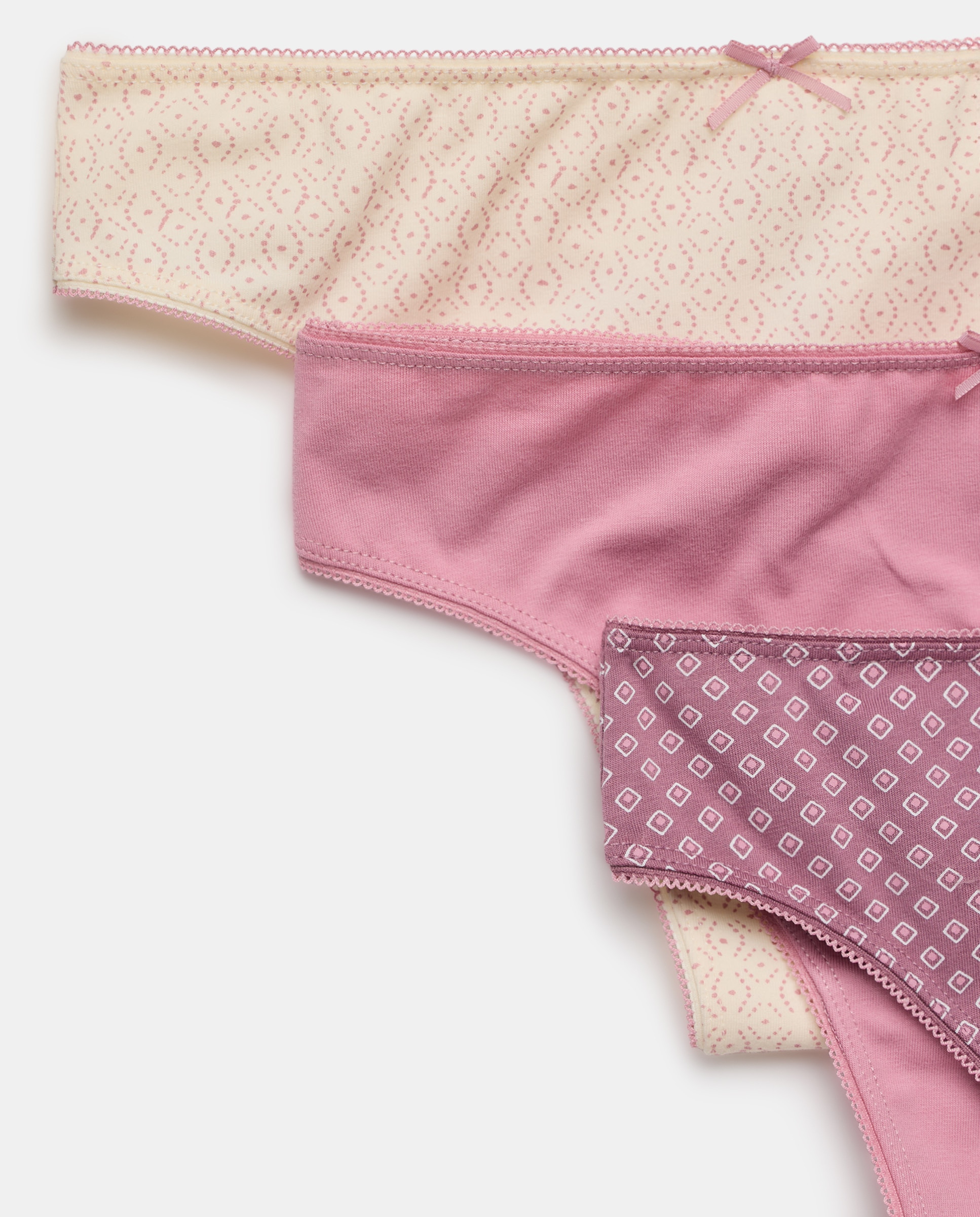 Pack de 3 Cuecas de Malha Geométrica Rosa-4