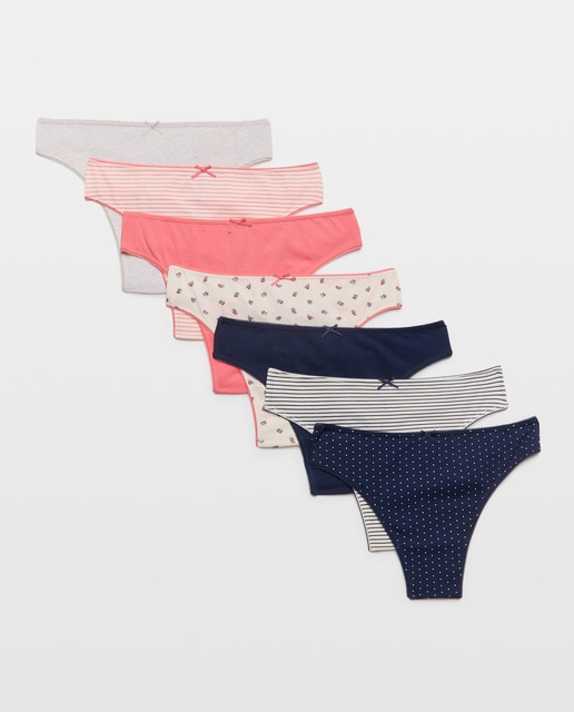 Imagem 0 de Pack de 7 Tangas de Malha - Vermelho