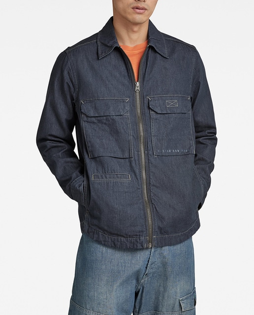 Imagen 0 de Sobrecamisa de hombre Zip con bolsillos en el pecho