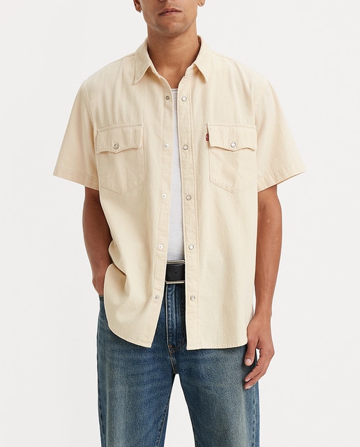 Imagen 0 de Camisa vaquera de hombre de manga corta