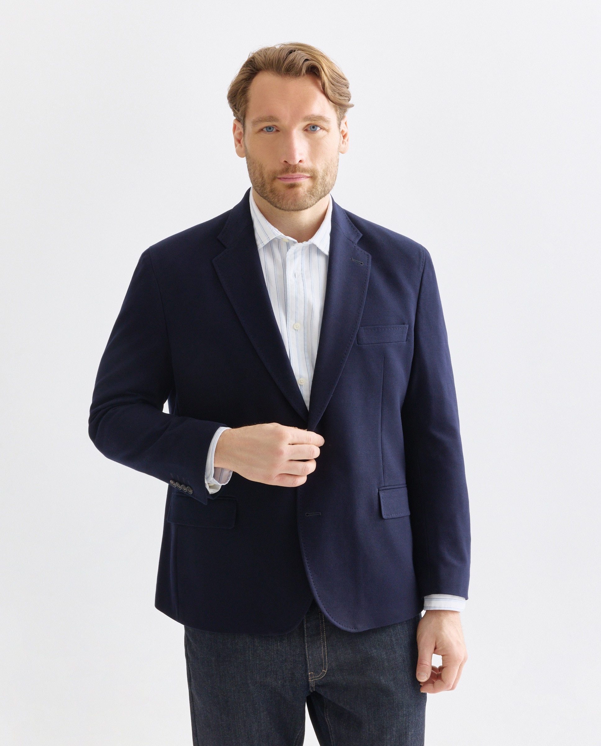 Casaco de Malha Azul-marinho-1