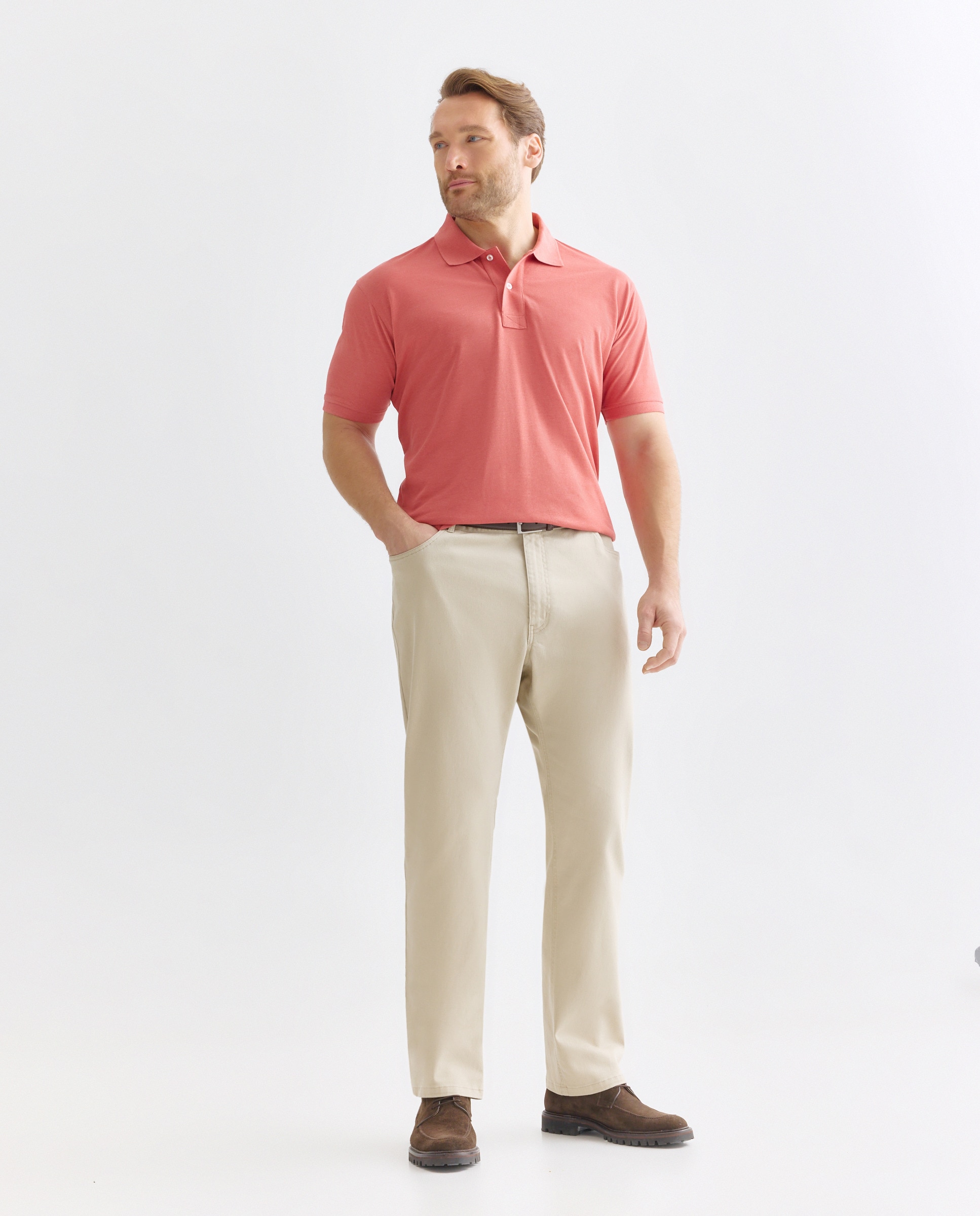 Imagem 0 de Calças Desportivas de Cinco Bolsos Regular em Algodão Elastómero