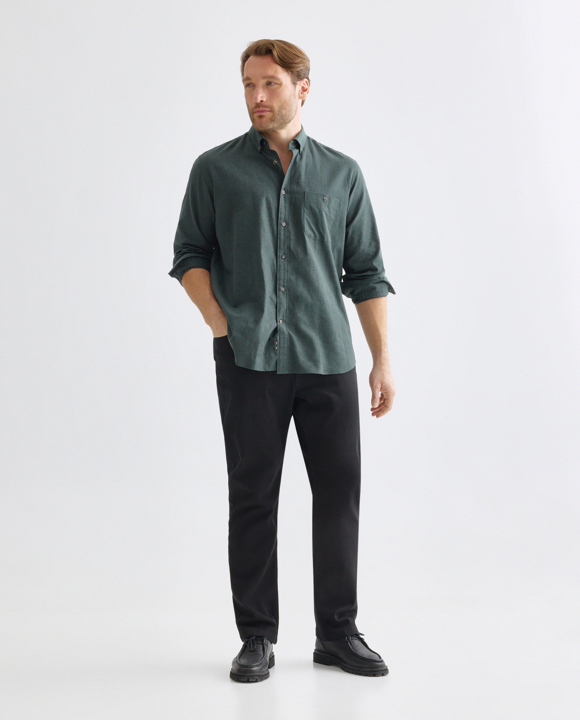 Jeans de Cinco Bolsos Preto-1