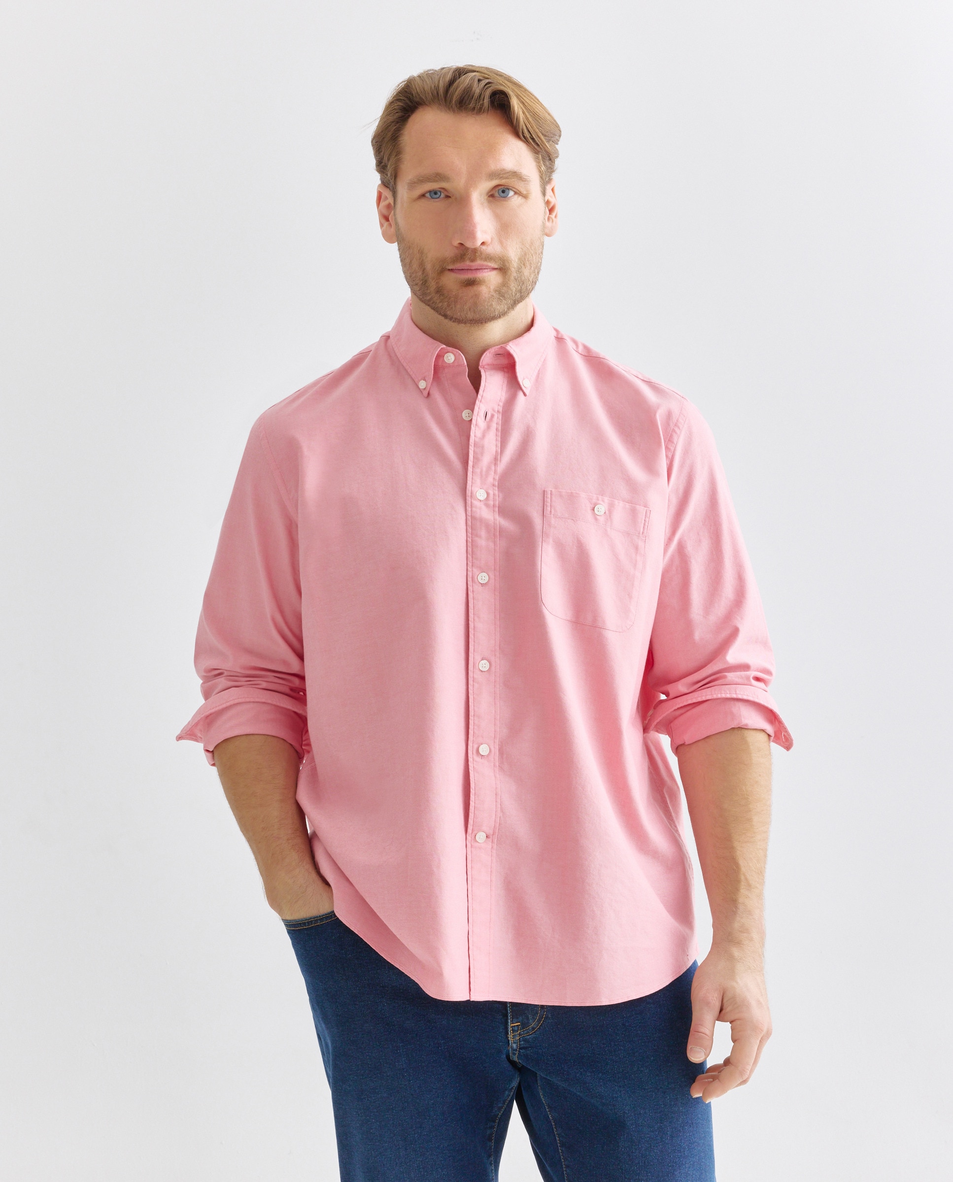 Imagem 0 de Camisa Casual Tamanhos Grandes Oxford Lisa Classic Fit