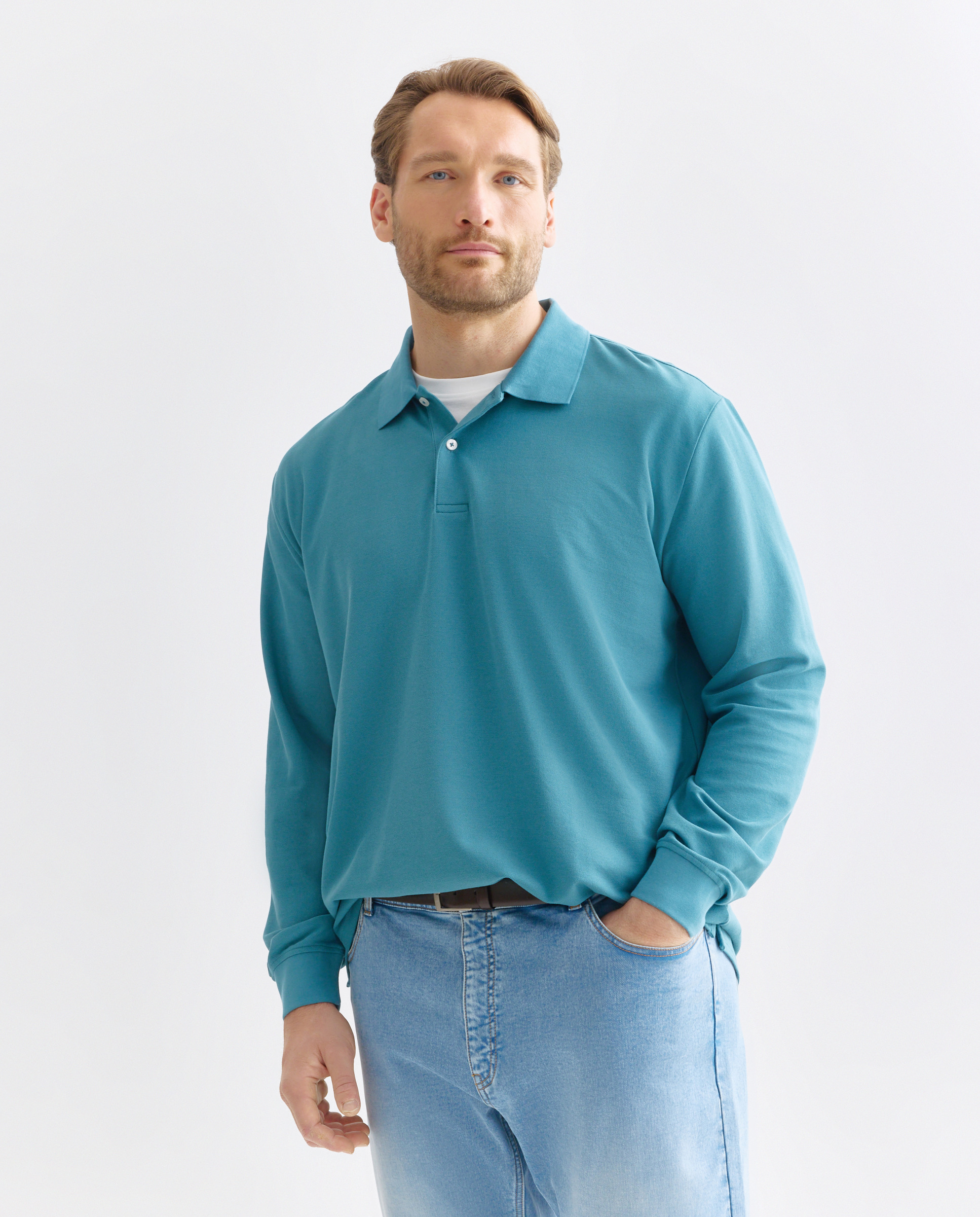 Imagem 0 de Polo Piqué Tamanhos Grandes com Manga Comprida