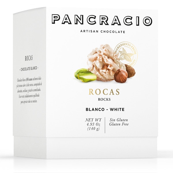 Dose Schweizer Splitter aus dunkler Schokolade Behälter 140 g + Schweizer Splitter aus weißer Schokolade Packung 140 g