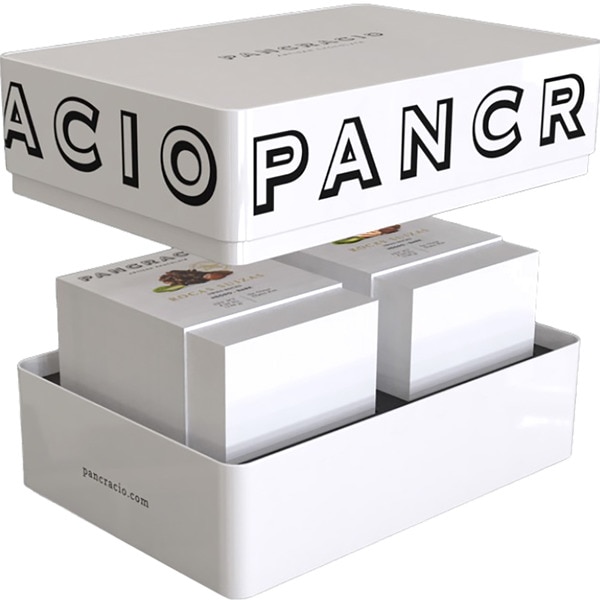 Dose Schweizer Splitter aus dunkler Schokolade Behälter 140 g + Schweizer Splitter aus weißer Schokolade Packung 140 g