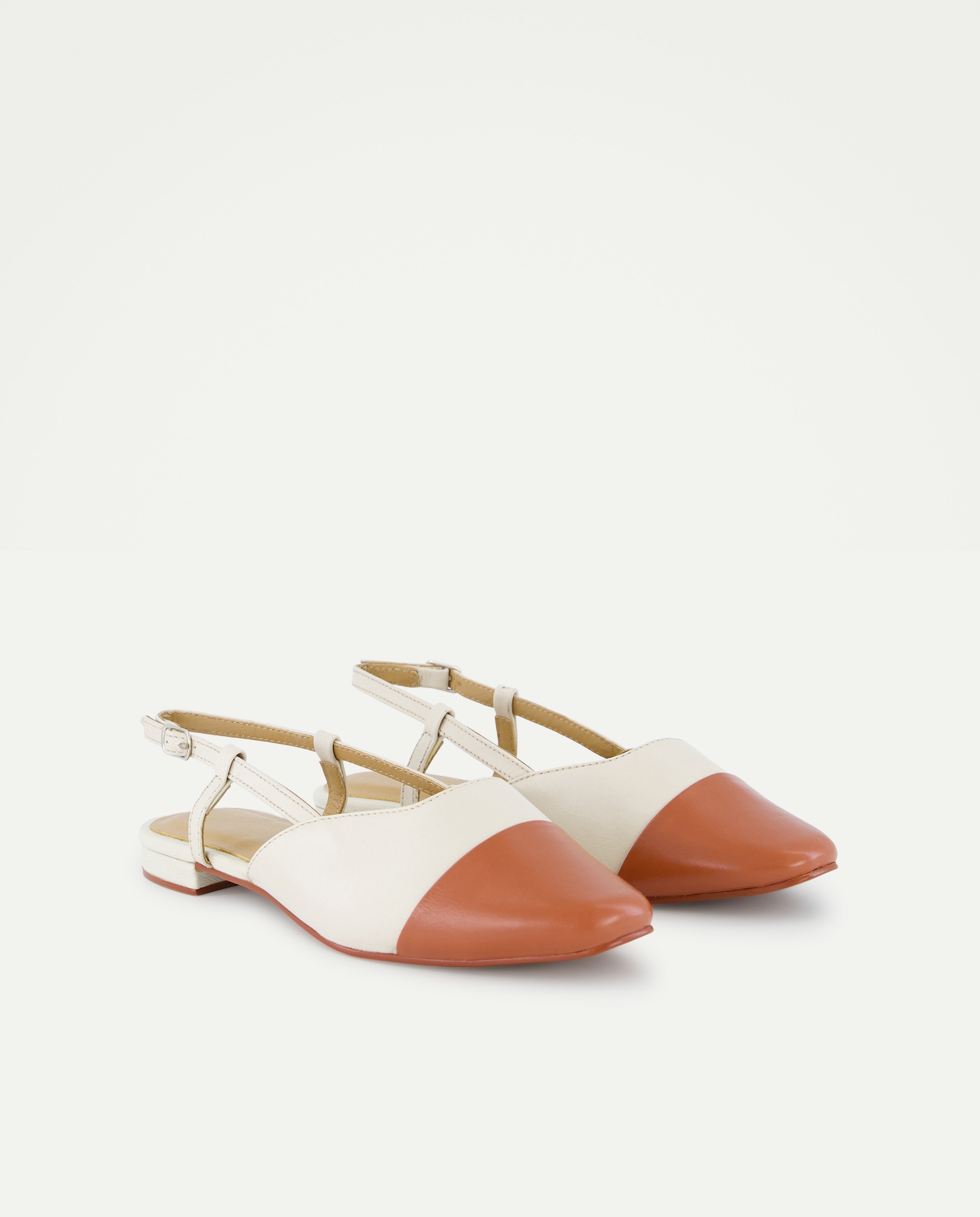 Zapato de mujer de piel destalonado puntera 740 Tabaco-2