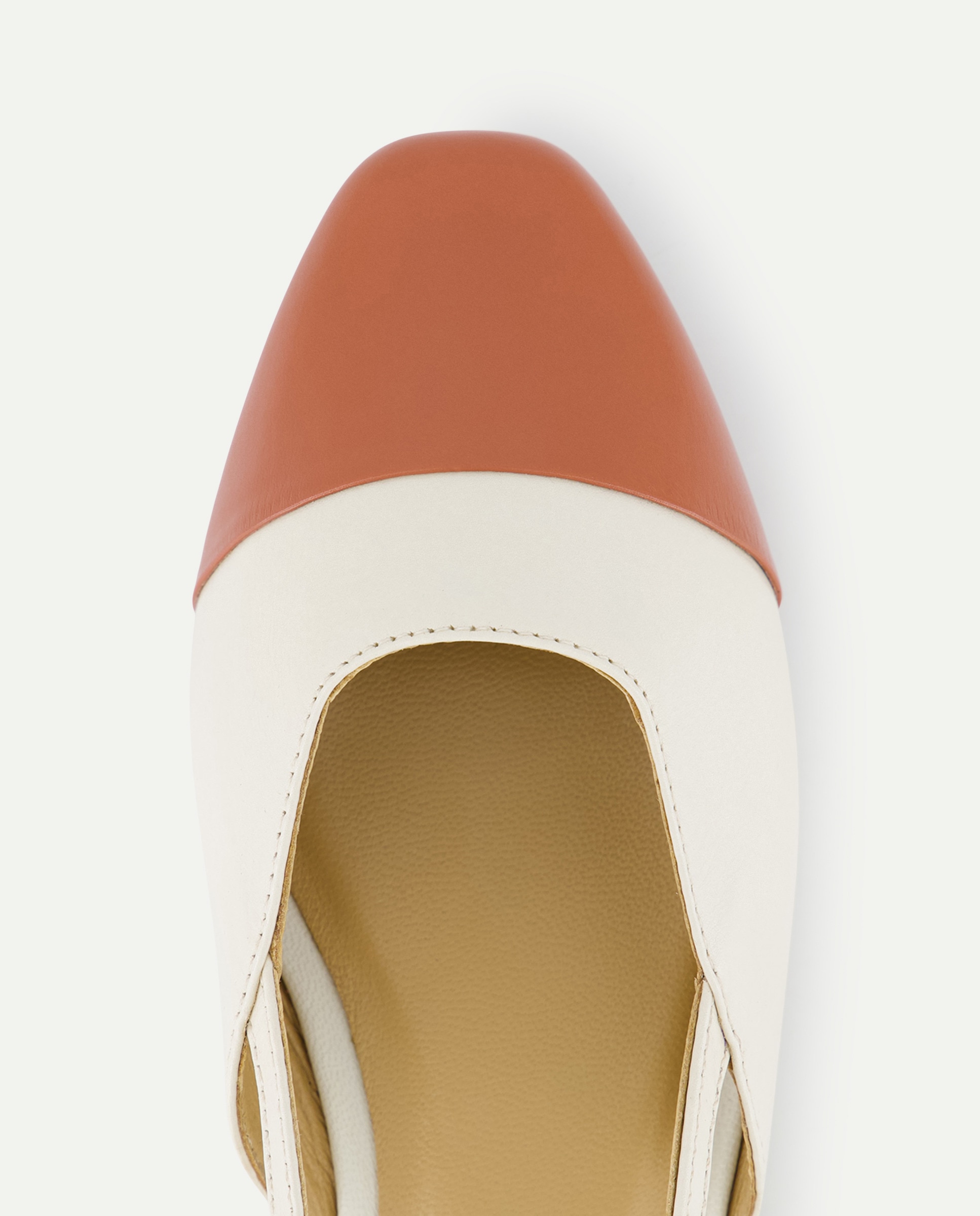 Zapato de mujer de piel destalonado puntera 740 Tabaco-4
