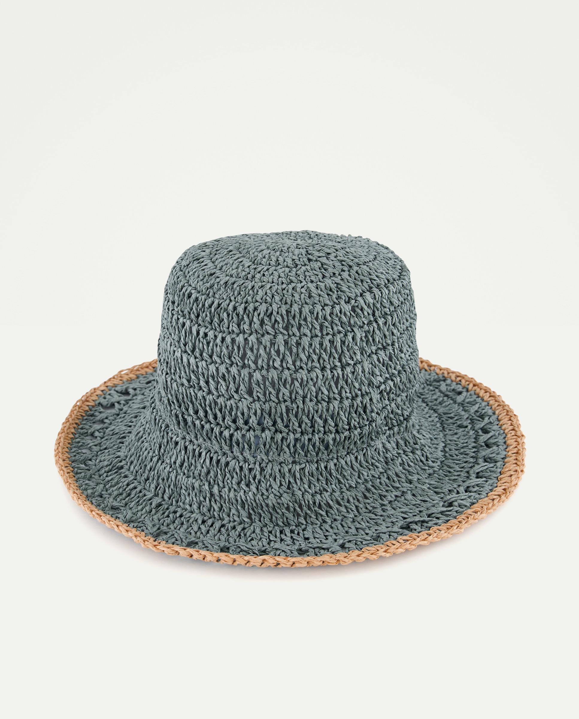 Chapéu Liso com Vivos em Contraste 400 Azul-1