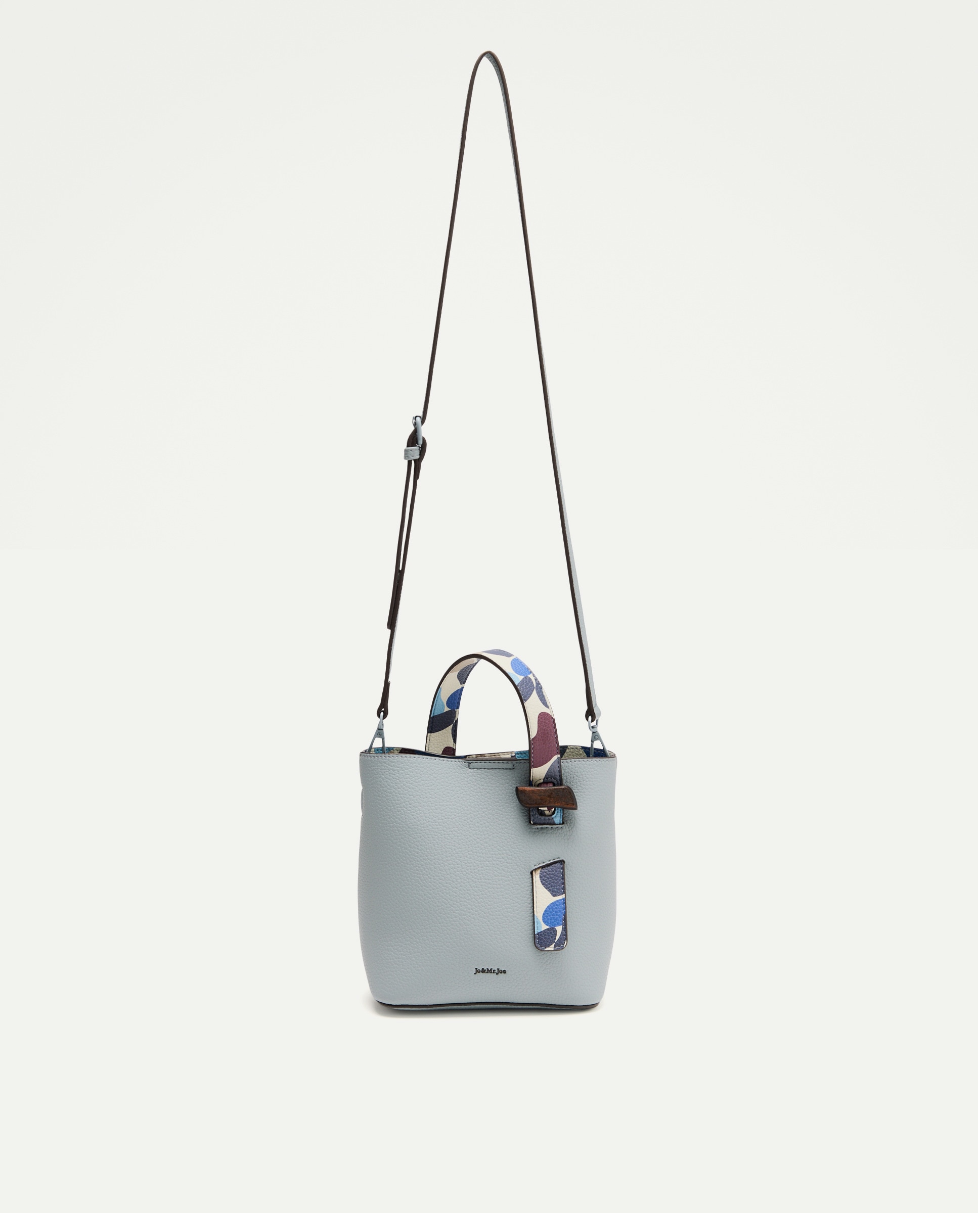 Mala de Mão e Tiracolo com Alça Estampada 400 Azul-1