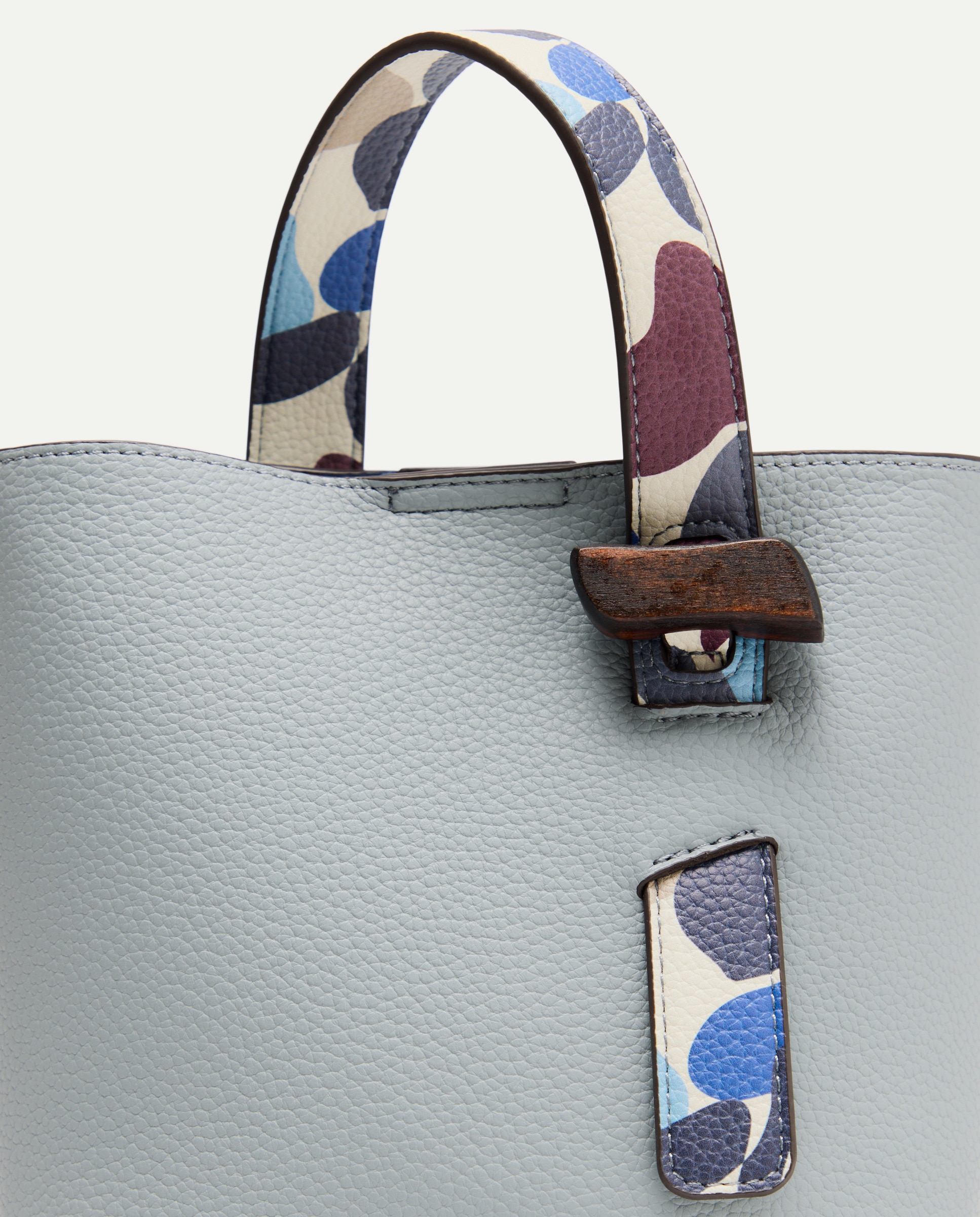 Mala de Mão e Tiracolo com Alça Estampada 400 Azul-4