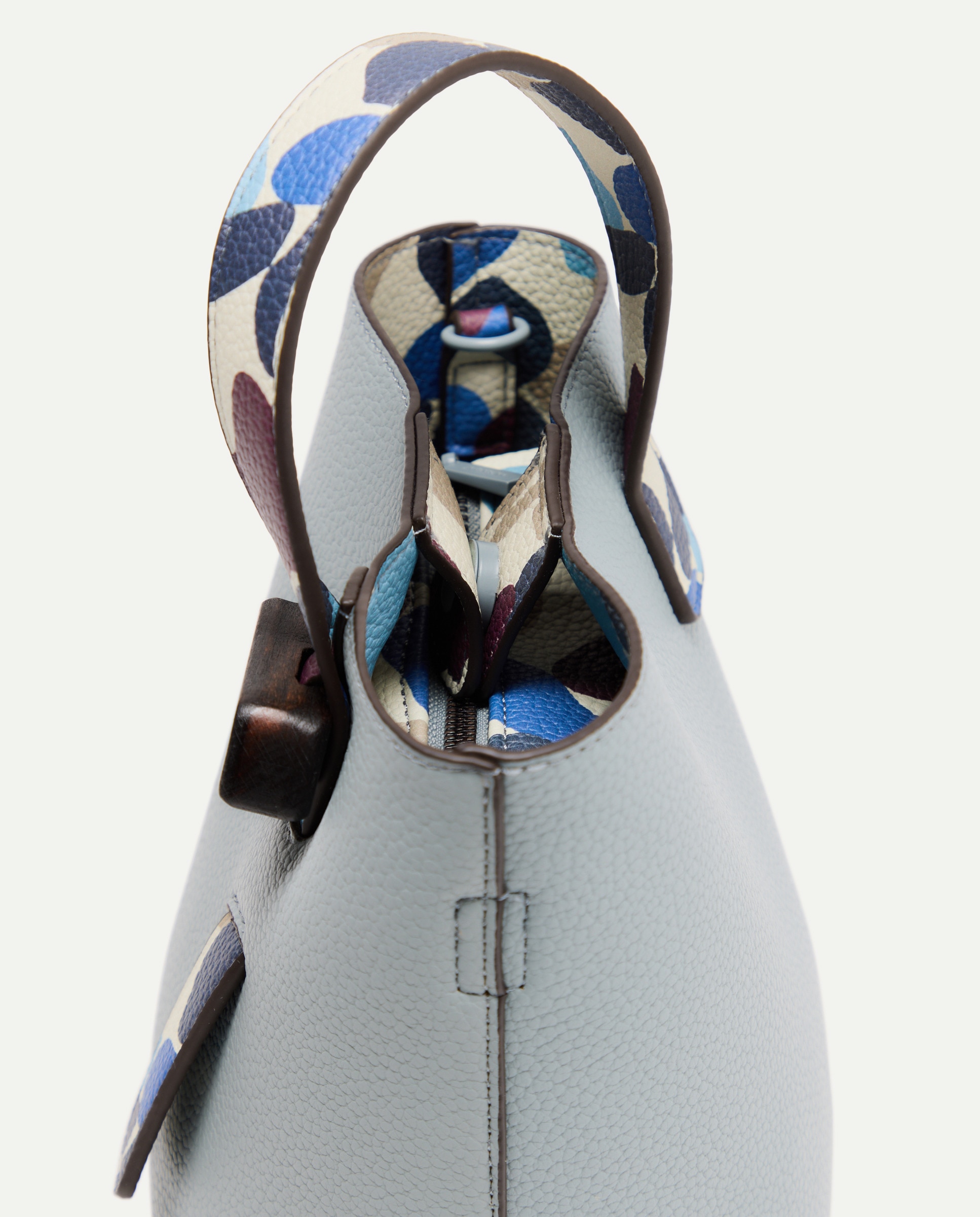 Mala de Mão e Tiracolo com Alça Estampada 400 Azul-5