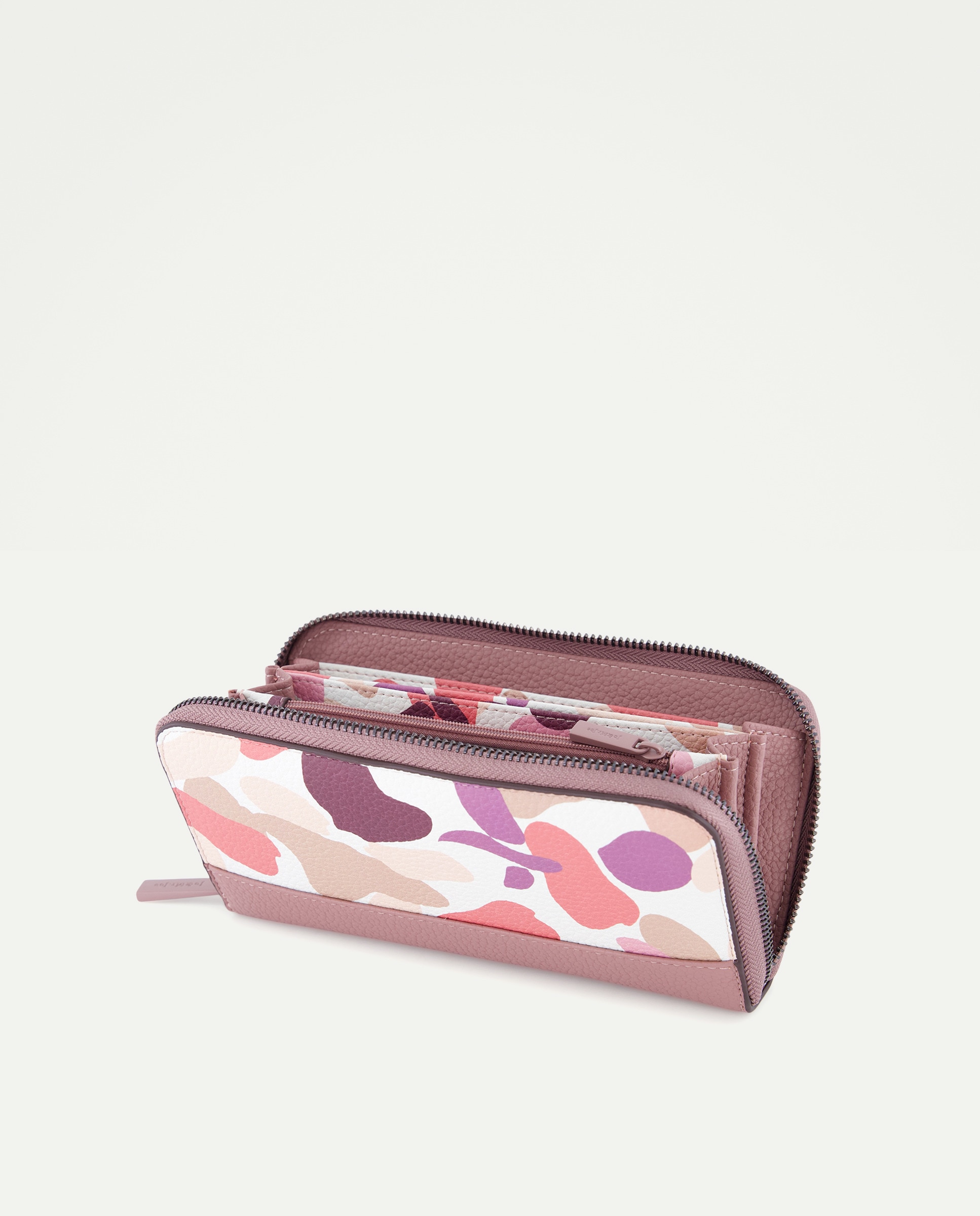 Carteira com Estampado Rosa-3
