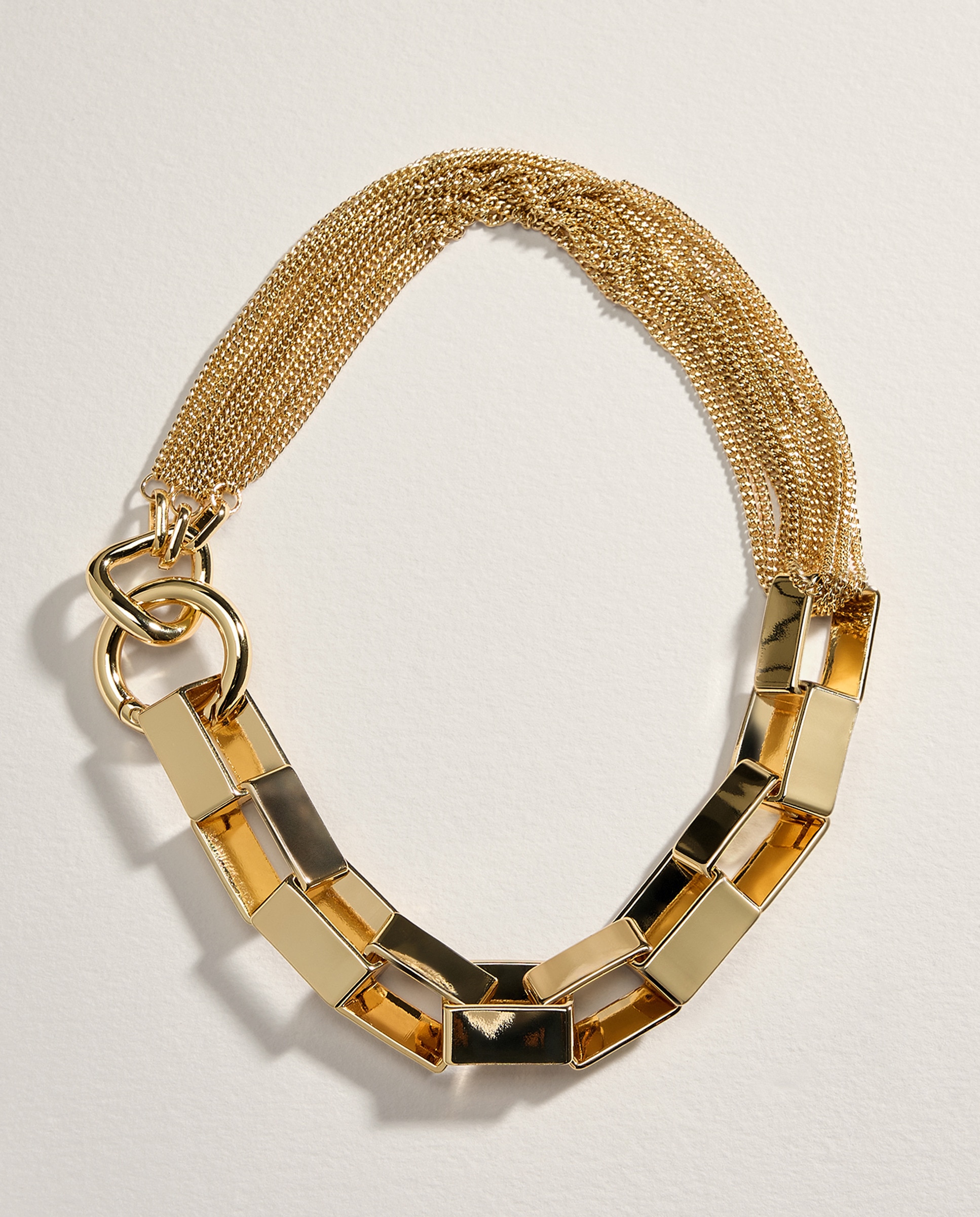 Colar de Corrente Dupla 390 Ouro-2