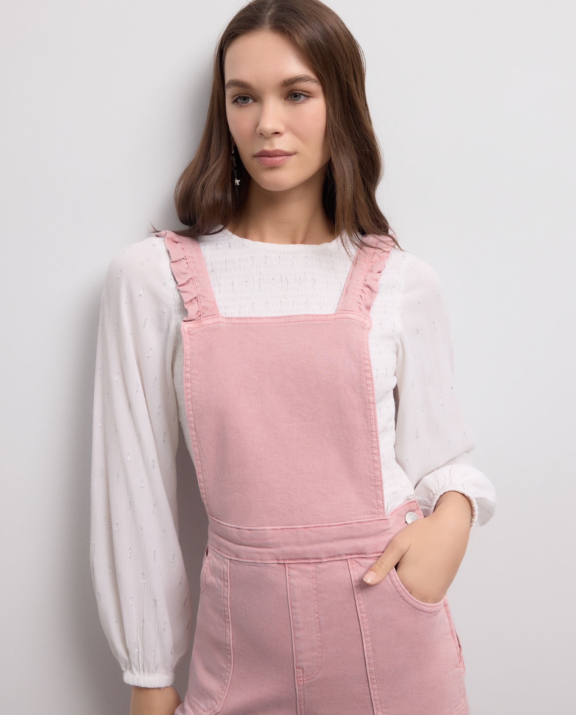 Jardineiras com Folhos 200 Rosa-4