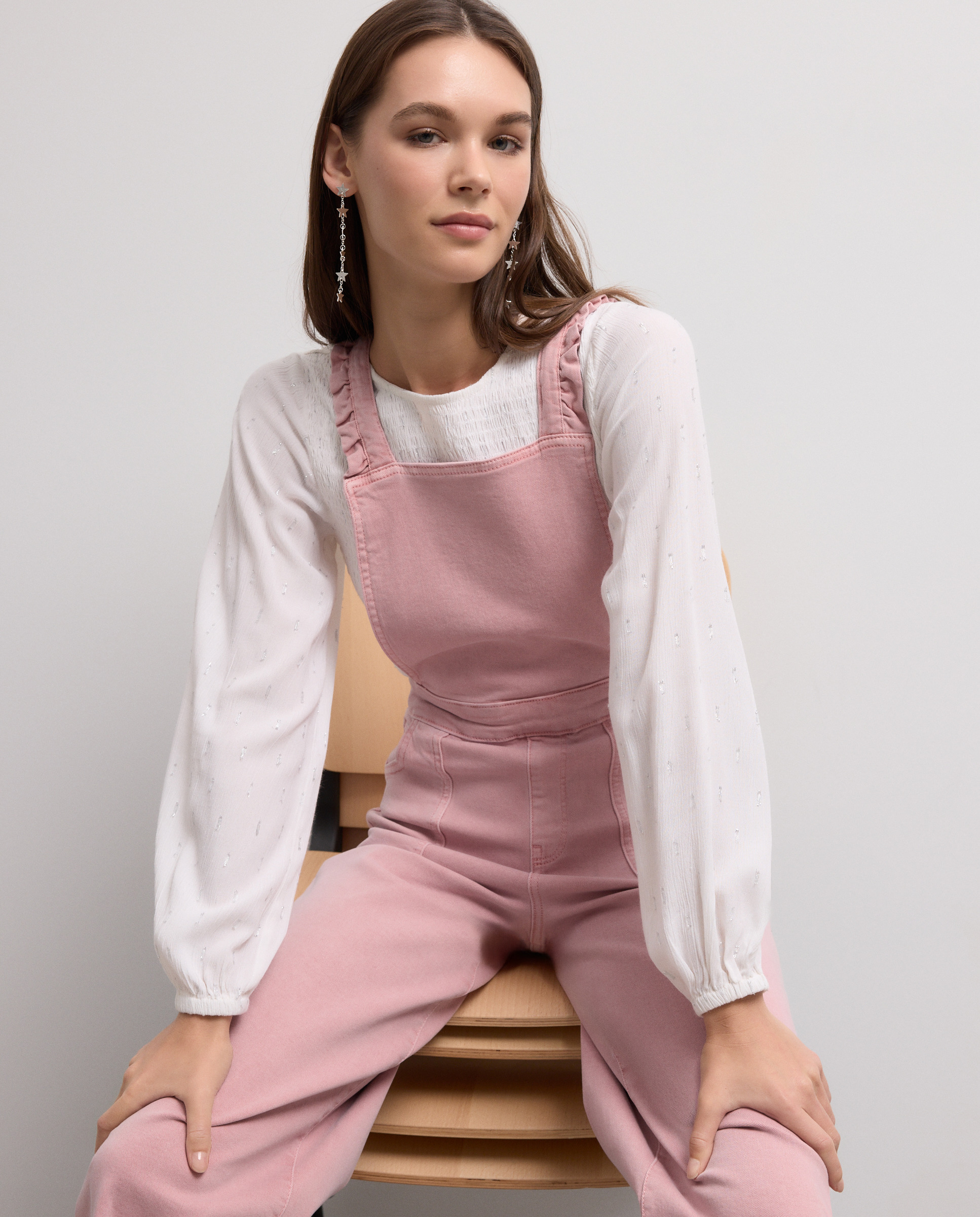 Jardineiras com Folhos 200 Rosa-2