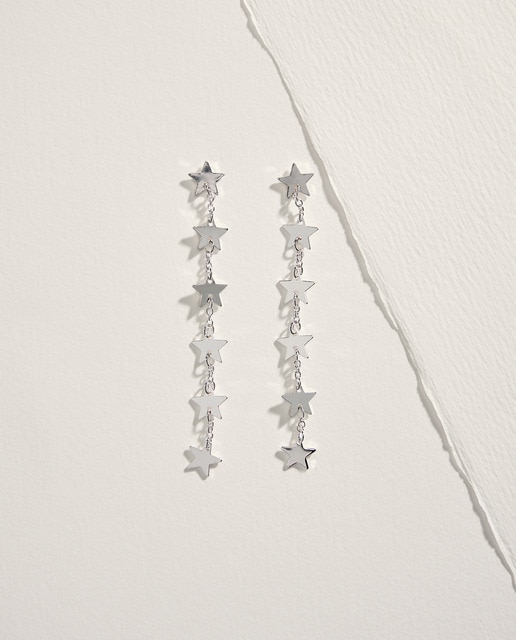 Imagem 0 de Brincos Compridos com Estrelas