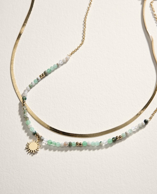 Imagem 0 de Pack de Correntes com Pedra Natural