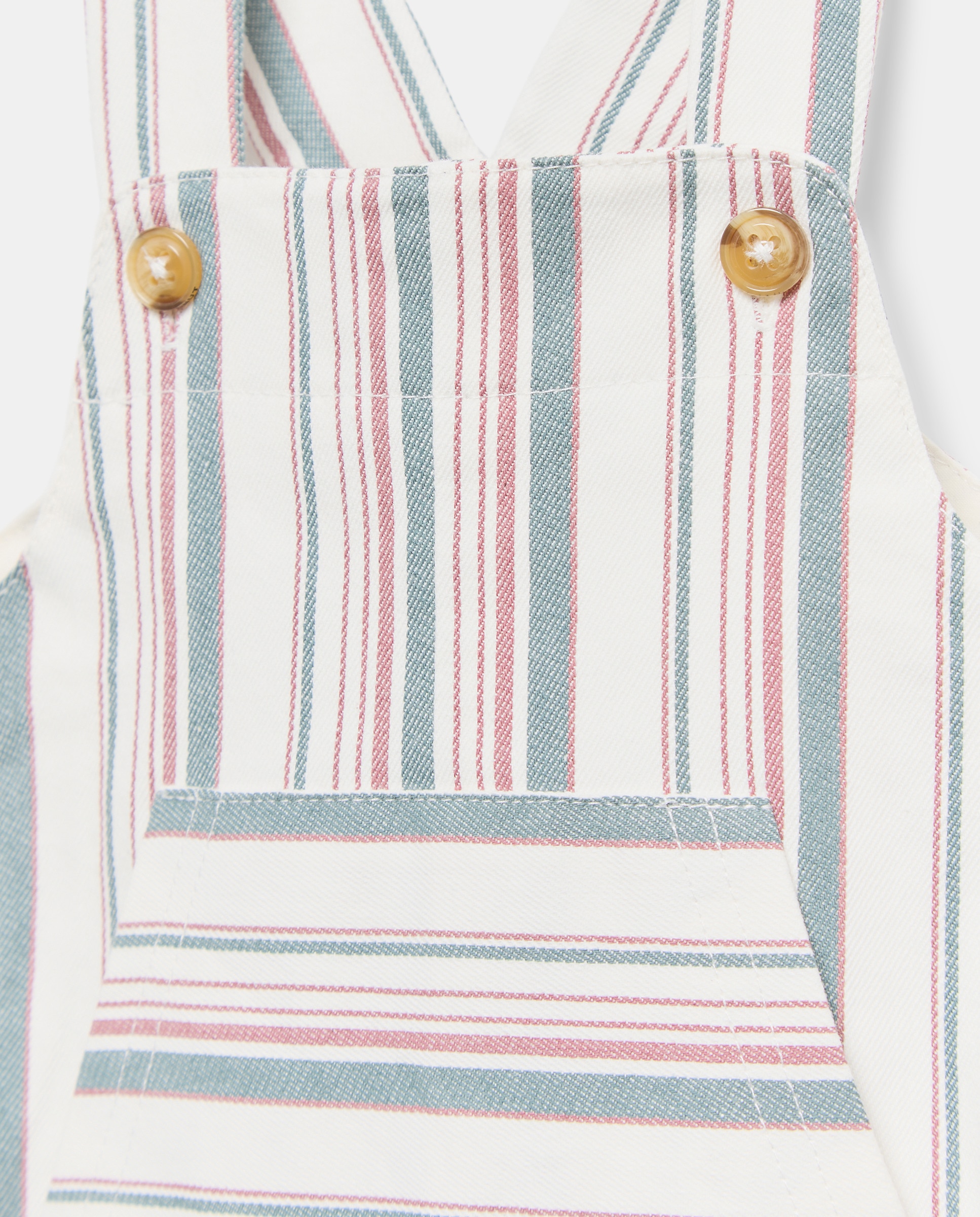 Jardineiras de Bebé Tipo Calções de Sarja Verde-3