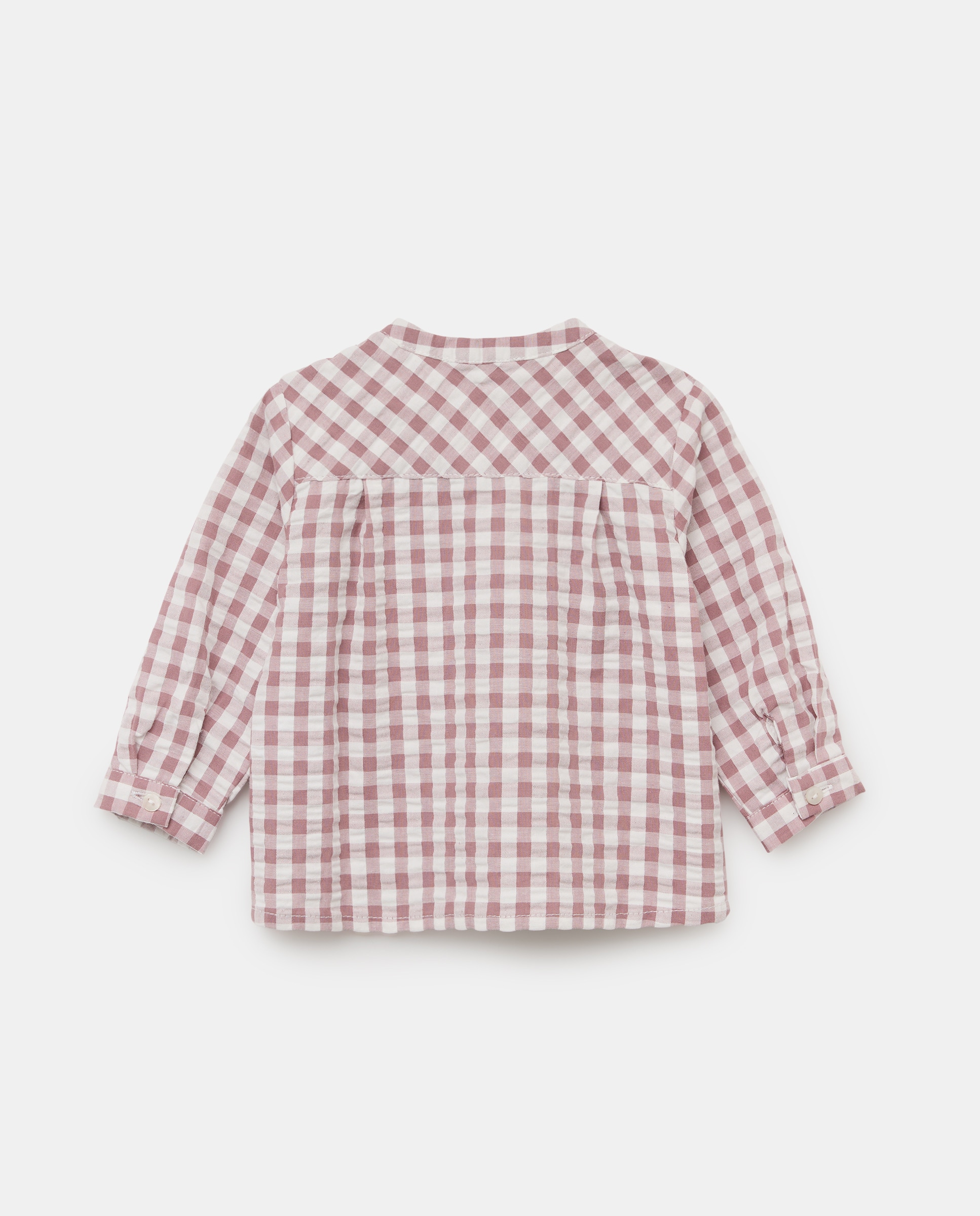 Camisa de Bebé em Seersucker com Manga Comprida e Gola à Padre Coconut El Corte Inglés Vermelho-2