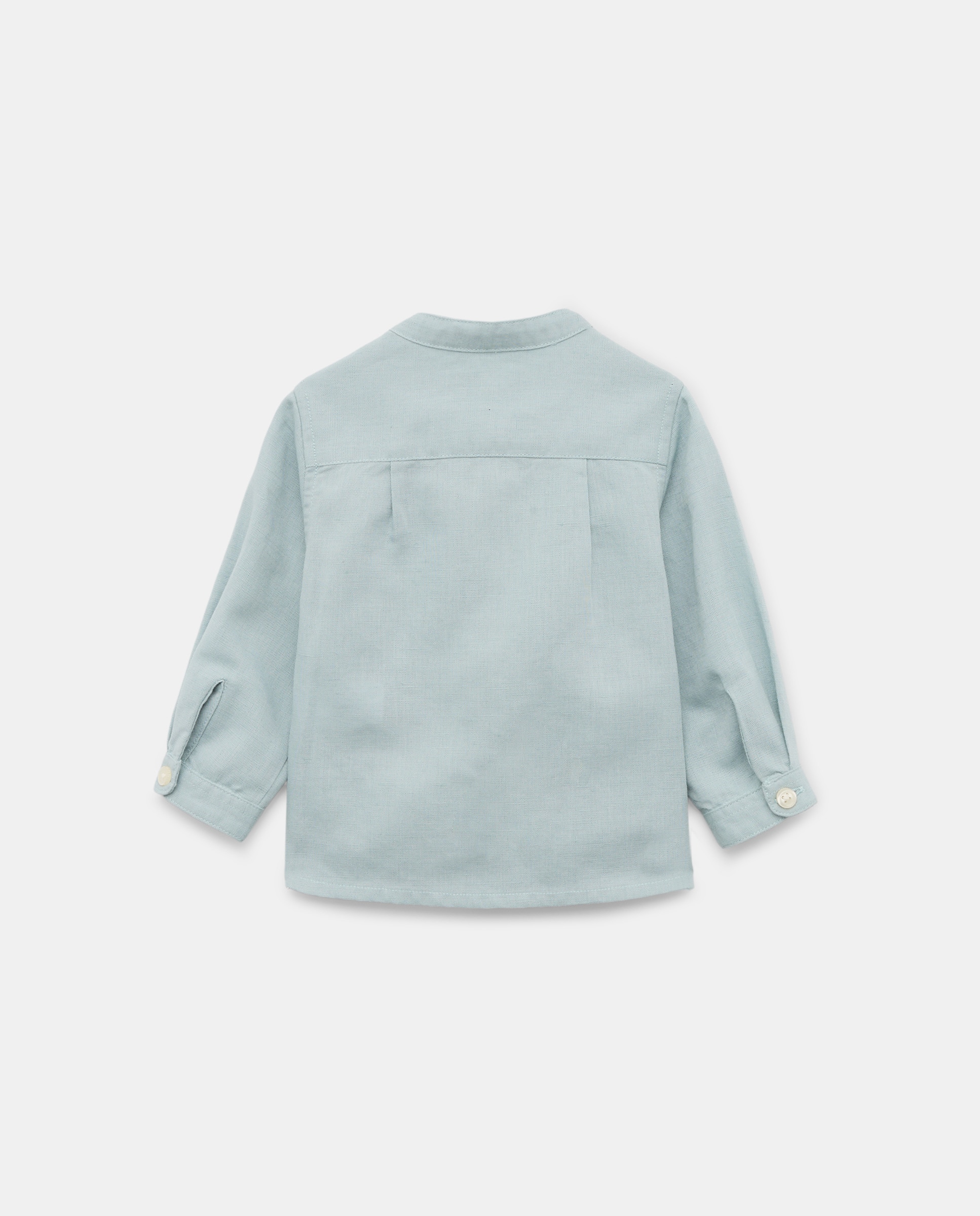 Camisa de Manga Comprida com Tira Guayabera de Bebé Coconut El Corte Inglés Verde Sálvia-2