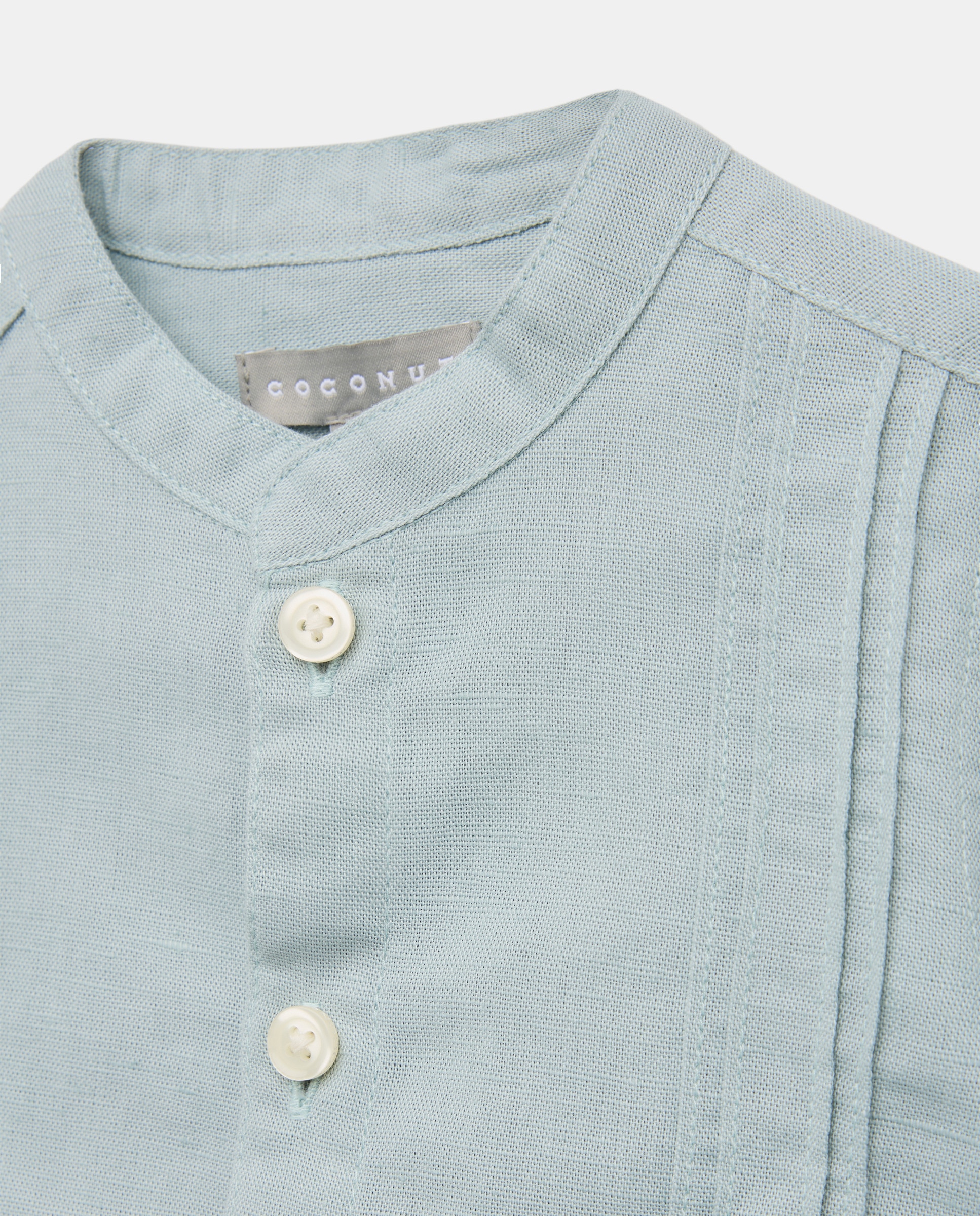 Camisa de Manga Comprida com Tira Guayabera de Bebé Coconut El Corte Inglés Verde Sálvia-3