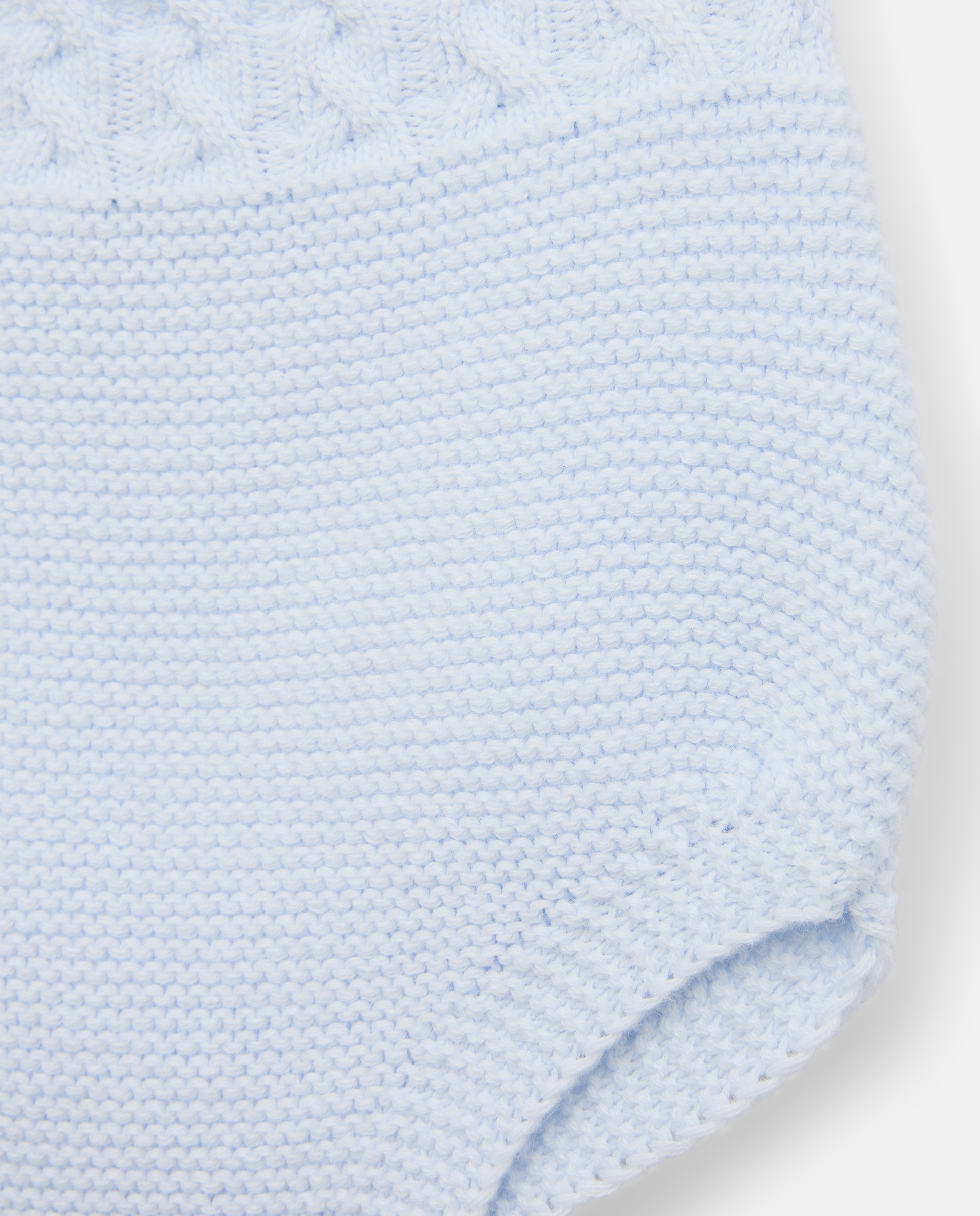 Tapa-Fraldas de Tricot de Bebé com Cós Entrançado Coconut El Corte Inglés 410 Azul Claro-3