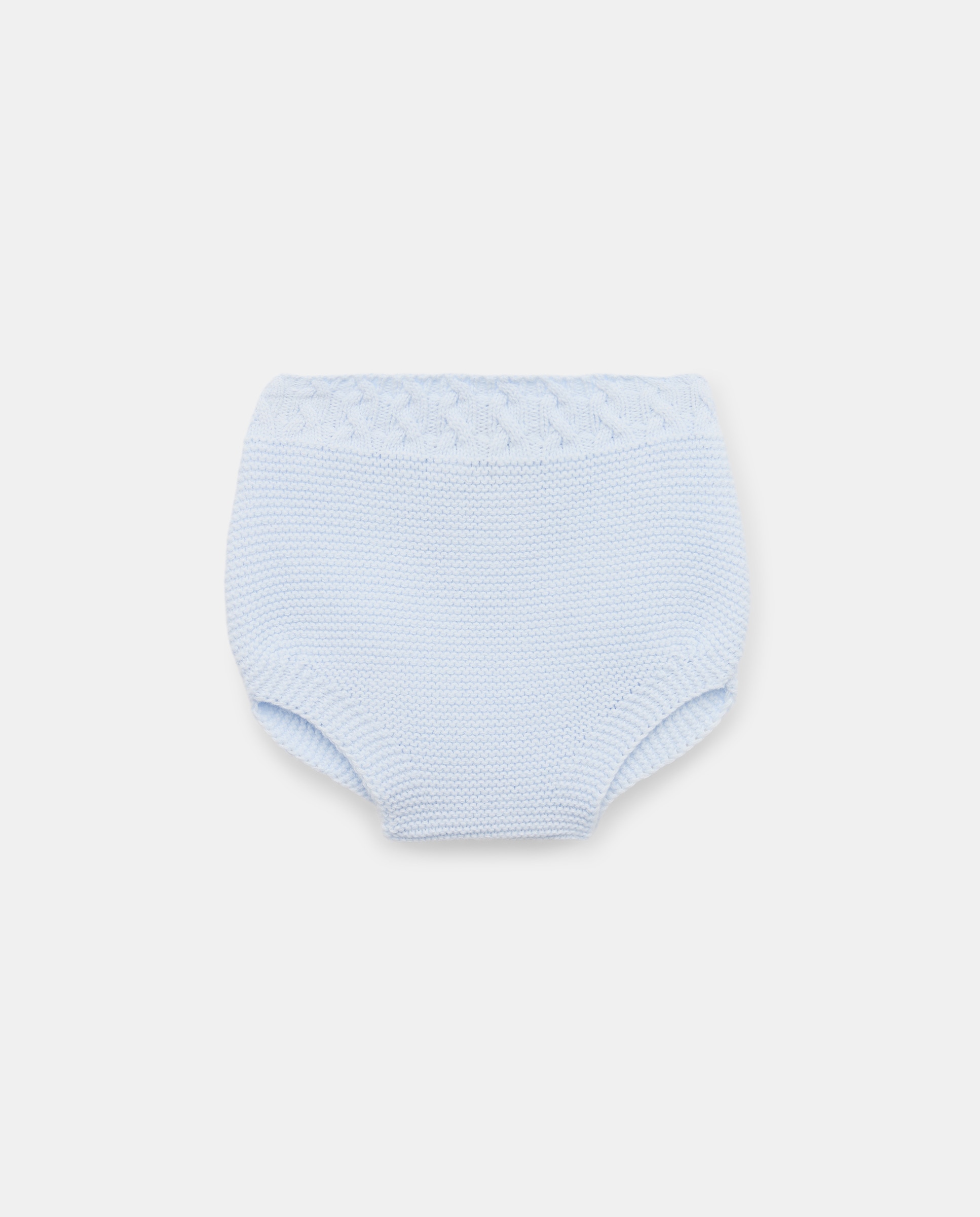 Tapa-Fraldas de Tricot de Bebé com Cós Entrançado Coconut El Corte Inglés 410 Azul Claro-1