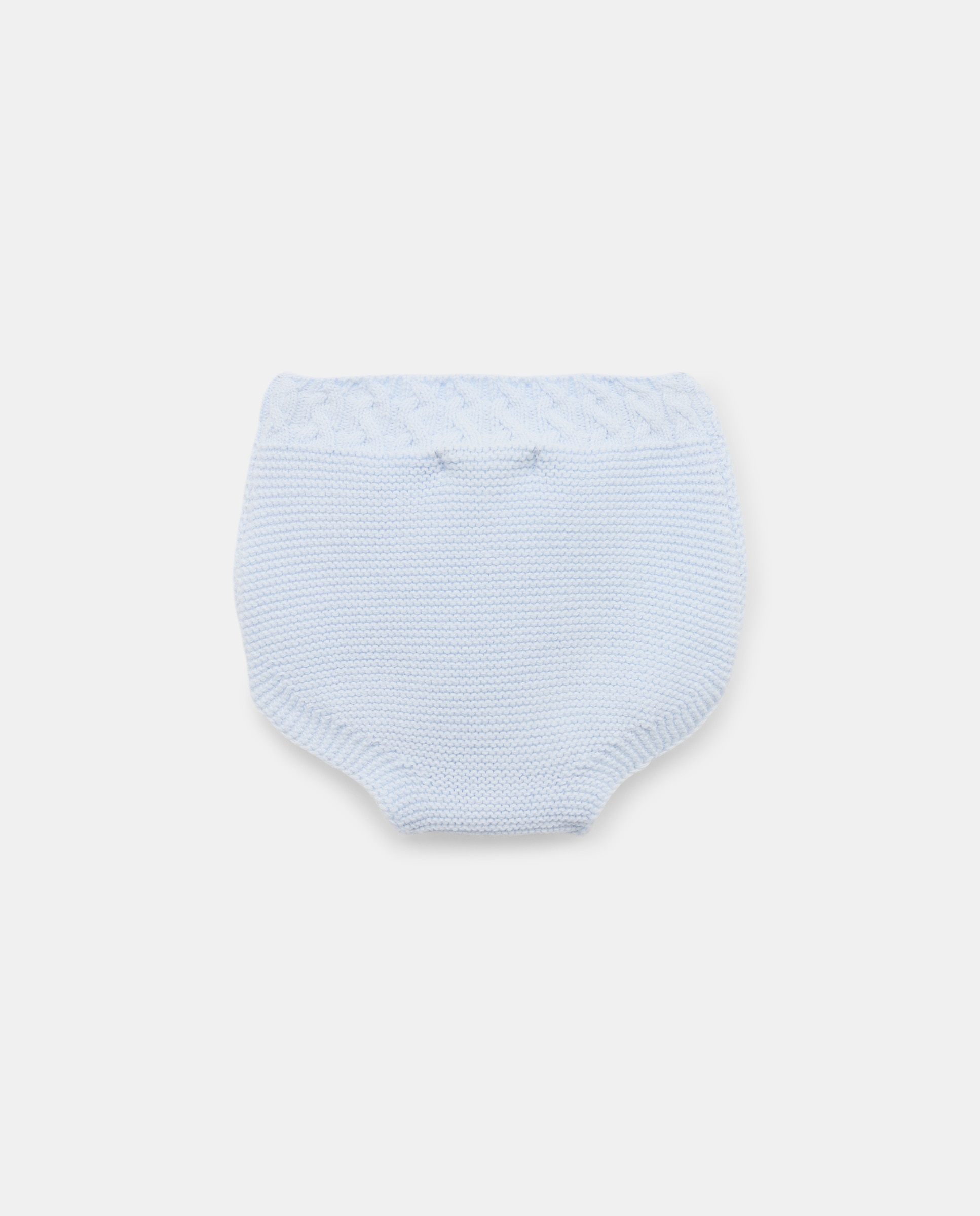 Tapa-Fraldas de Tricot de Bebé com Cós Entrançado Coconut El Corte Inglés 410 Azul Claro-2