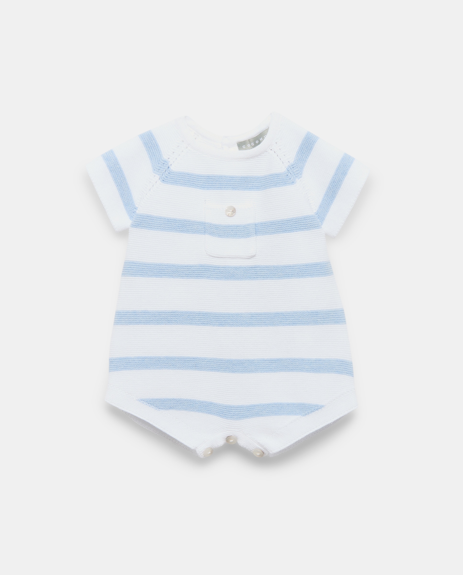 Imagem 0 de Babygrow de Tricot Curto de Bebé com Manga Curta e Bolso
