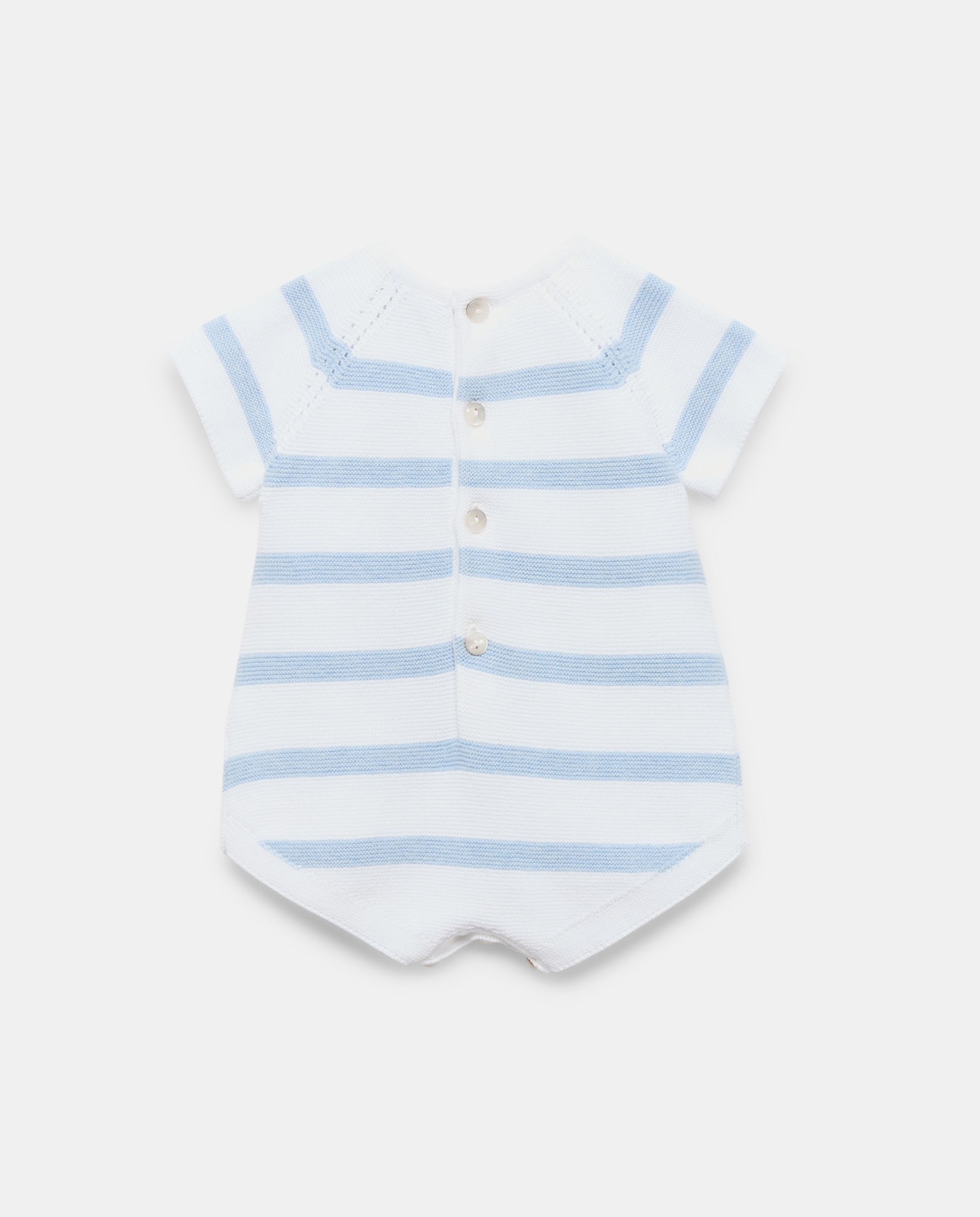 Babygrow de Tricot Curto de Bebé com Manga Curta e Bolso Coconut El Corte Inglés Azul-2