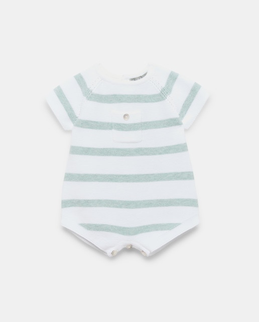 Imagem 0 de Babygrow de Tricot Curto de Bebé com Manga Curta e Bolso