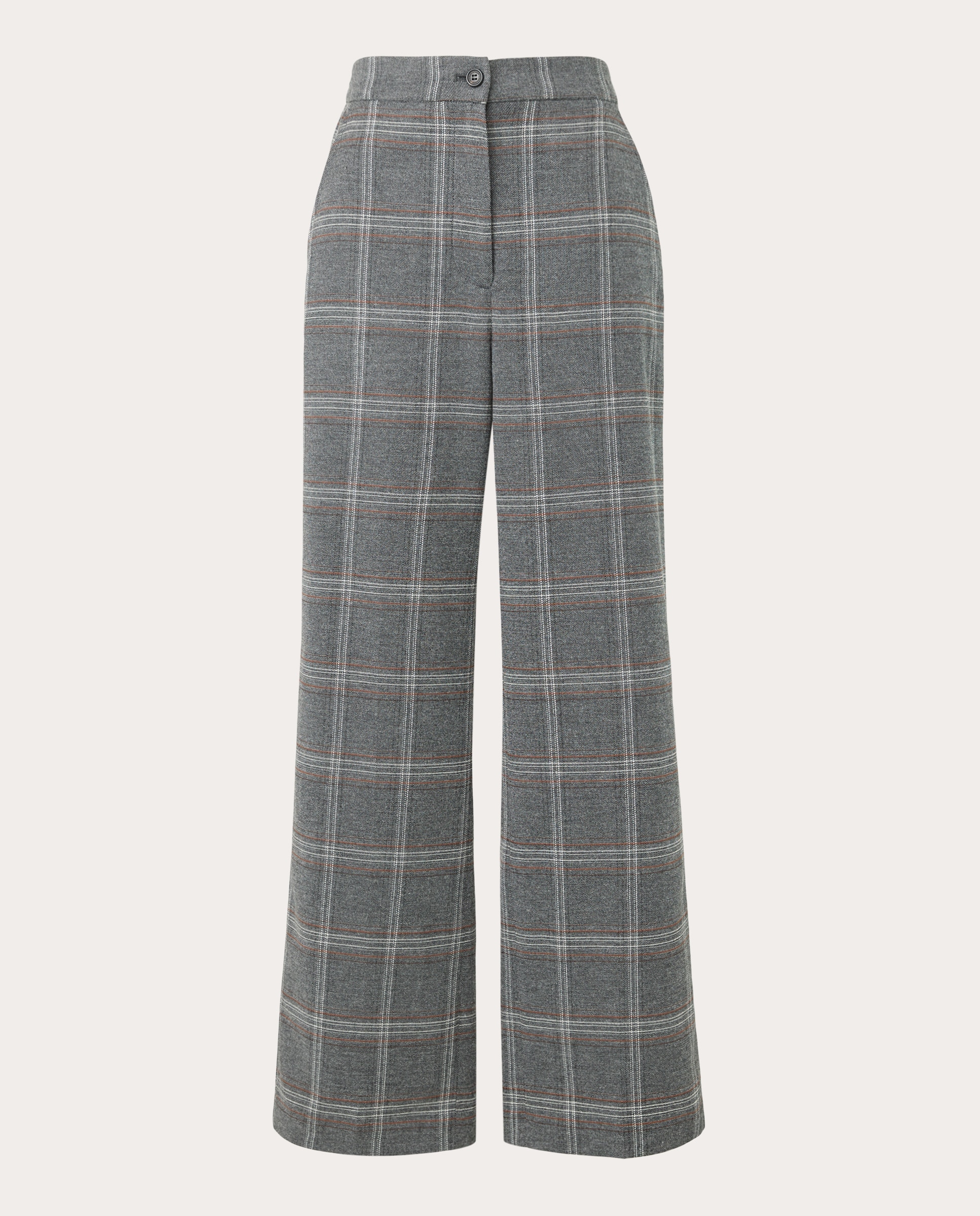 Pantalón recto Charm de cuadros Multicolor-1