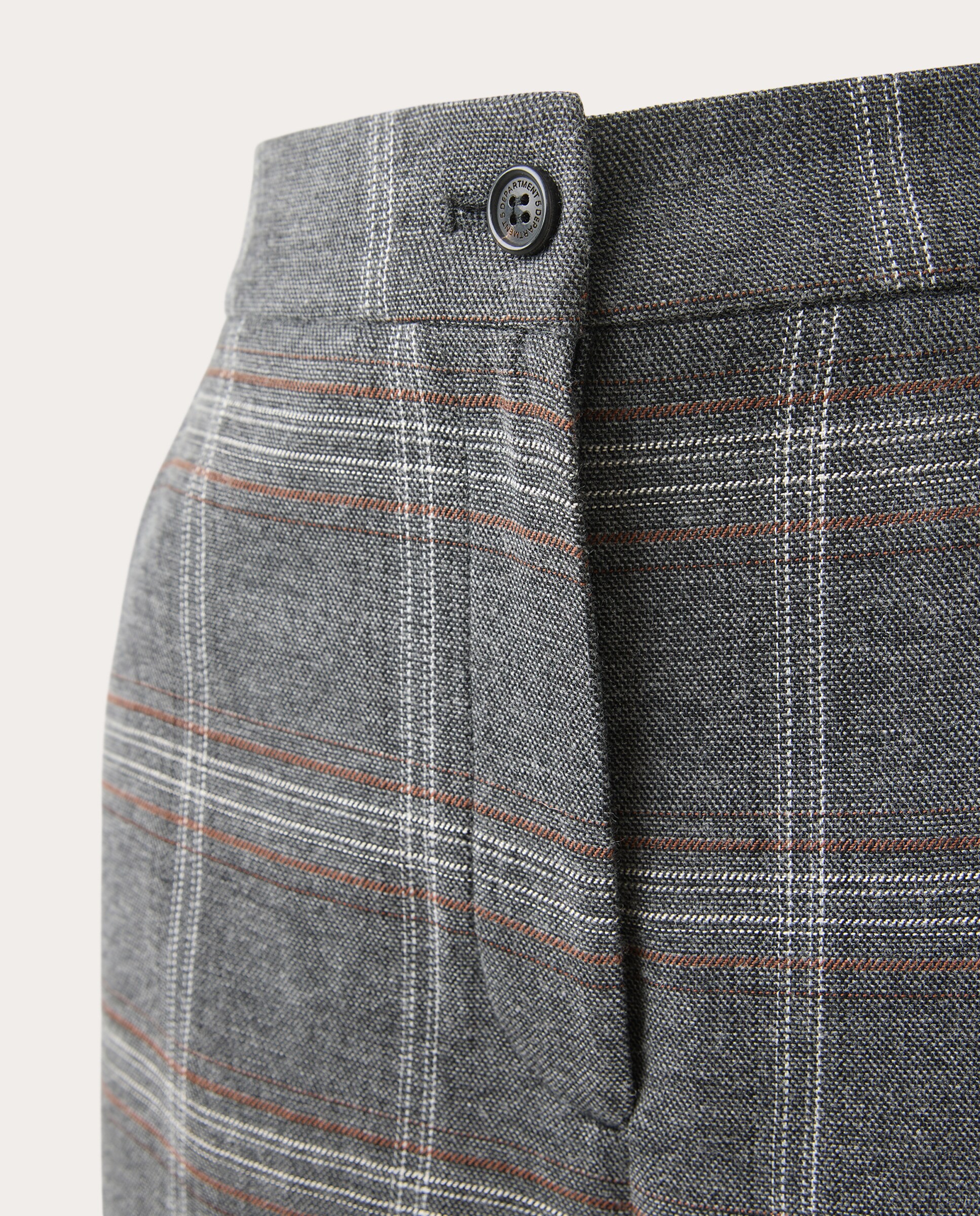 Pantalón recto Charm de cuadros Multicolor-3