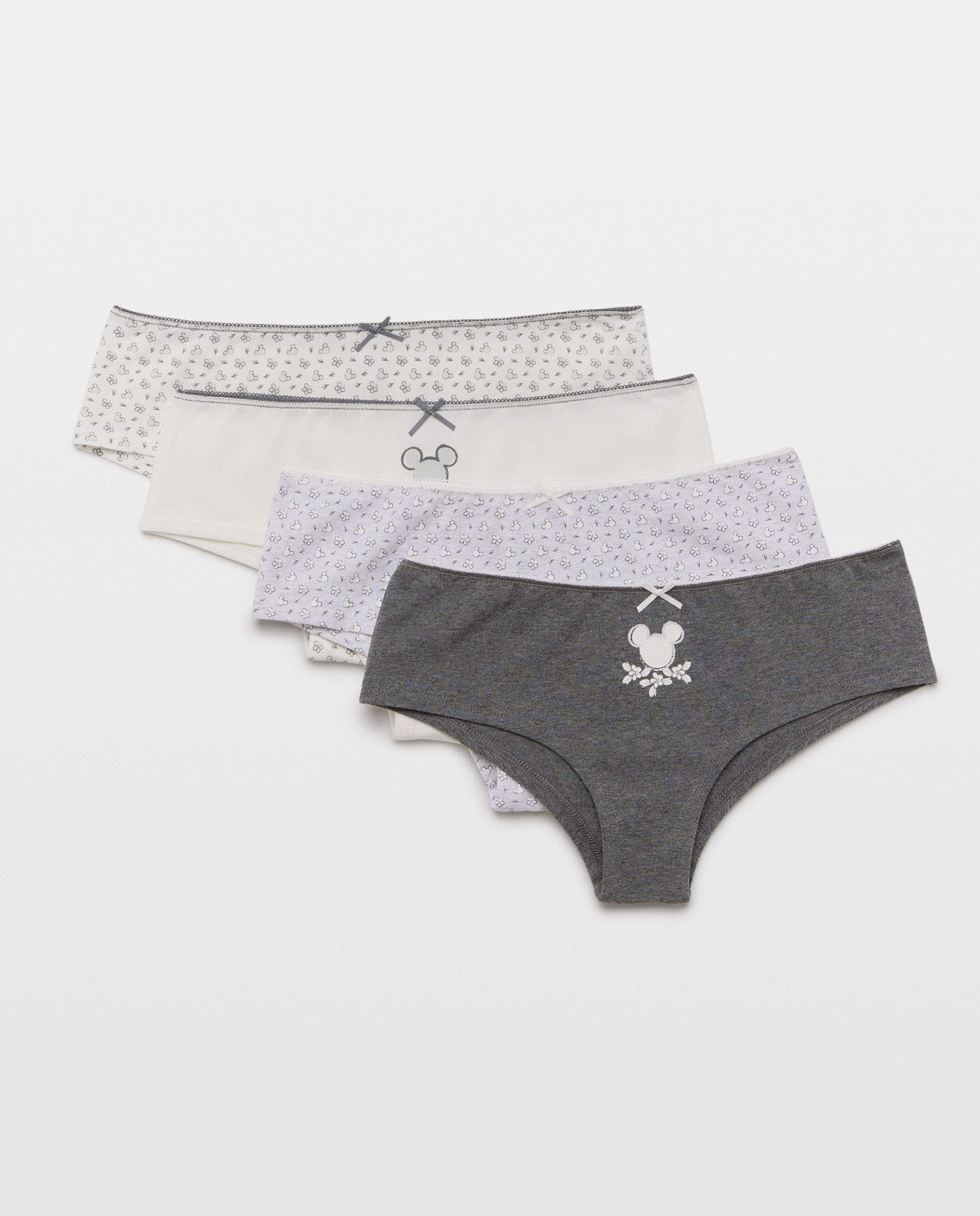 Pack de 4 Cuecas Hipster Mickey 820 Cinzento Médio-3