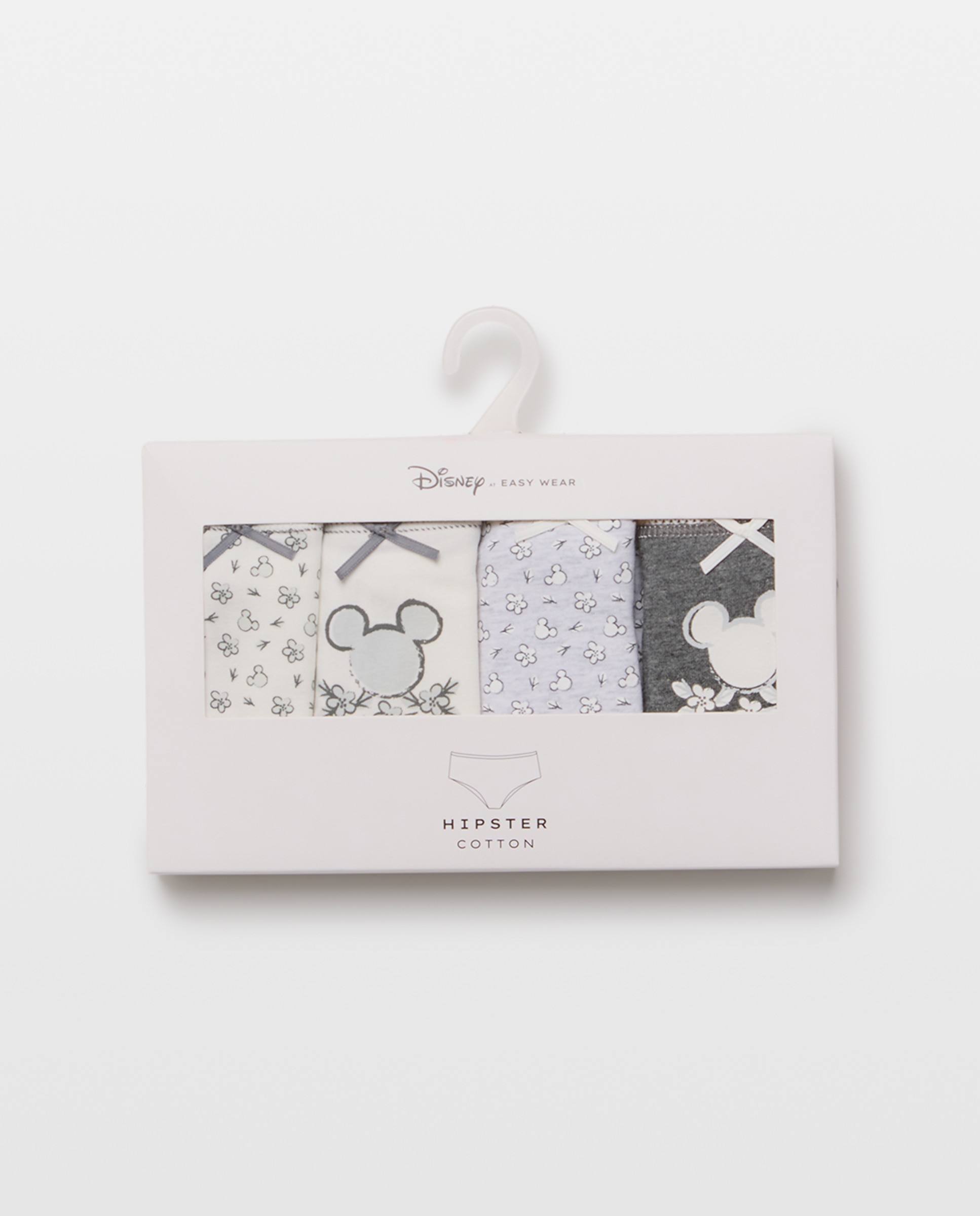 Pack de 4 Cuecas Hipster Mickey 820 Cinzento Médio-5