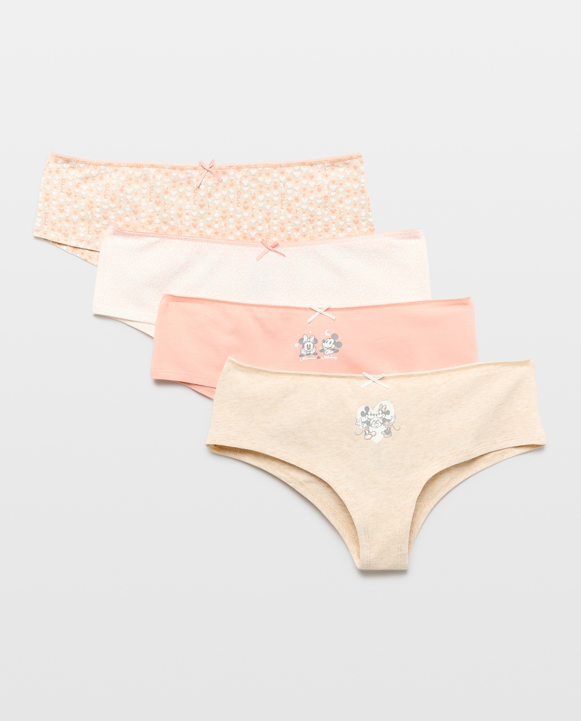 Pack de 4 Cuecas Hipster Mickey & Minnie 200 Rosa-3